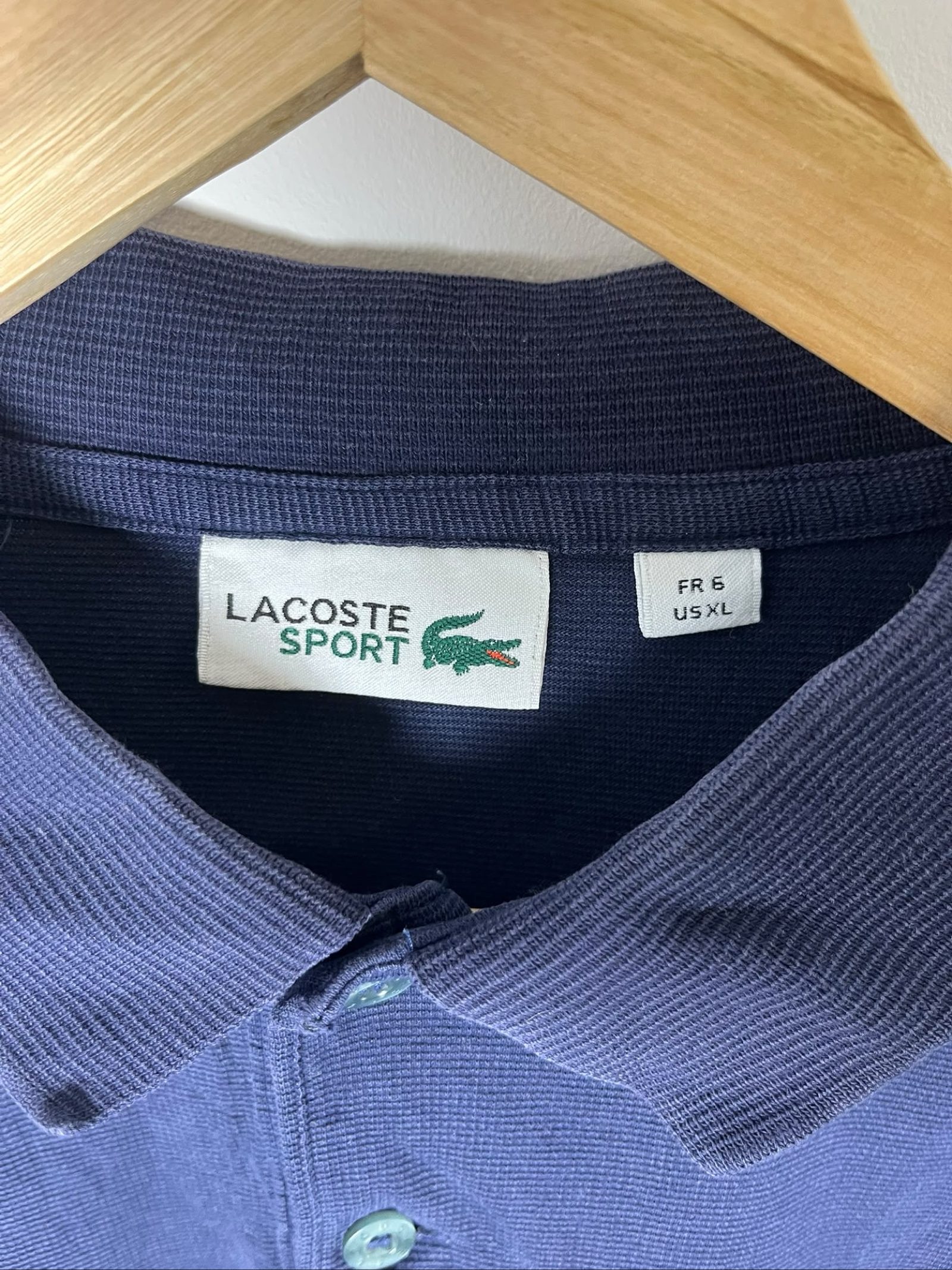 Lacoste Sport Men's Navy Polo Shirt US XL Green Crocodile Logo image 2