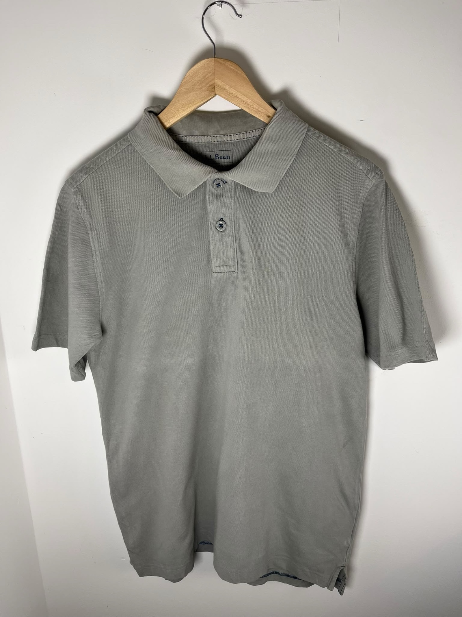 L.L. Bean Men's Grey Slightly Fitted Polo Shirt Small Regular