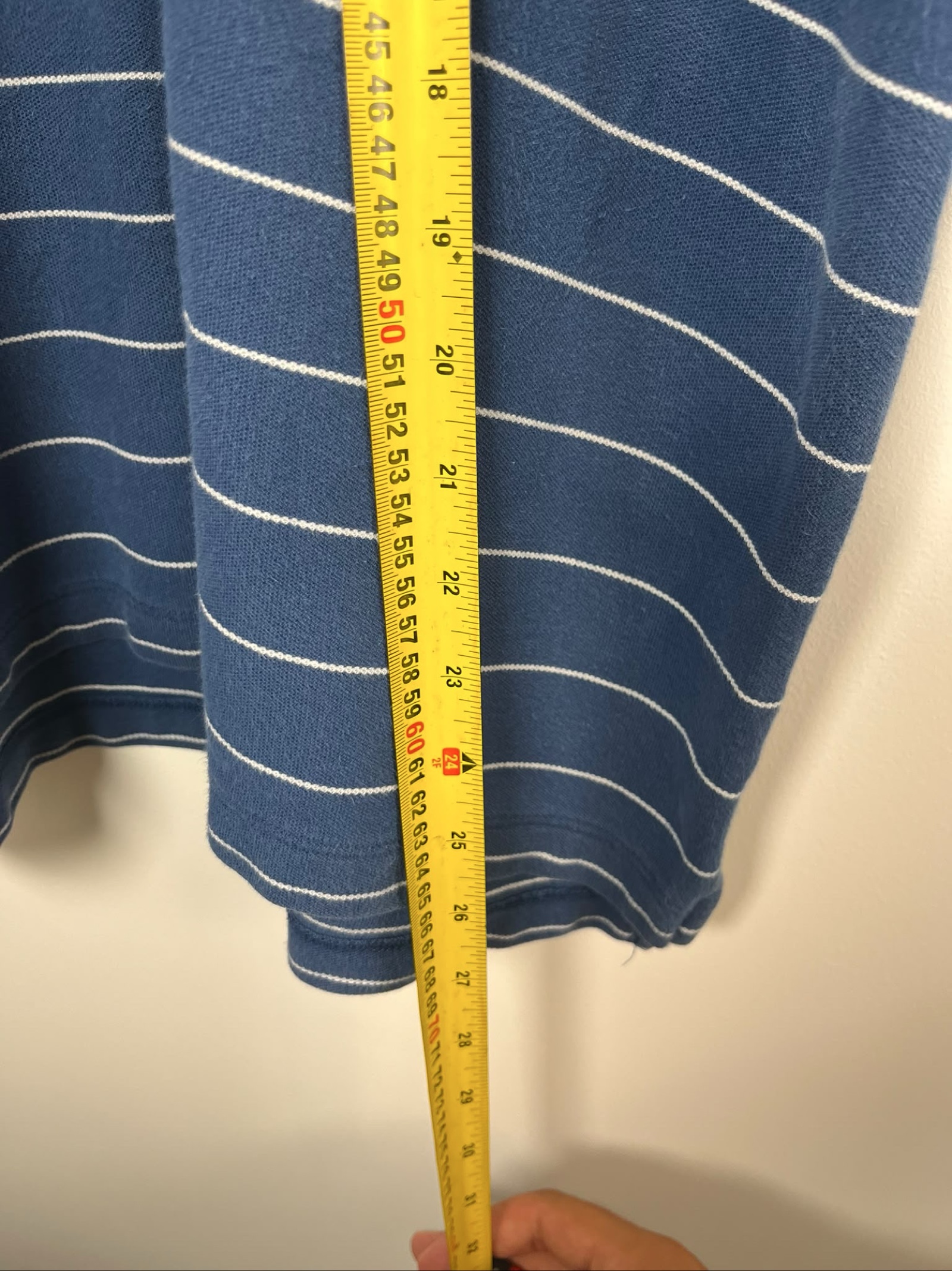 Nautica Men's Blue & White Striped Polo Shirt XXL Classic Pique image 5