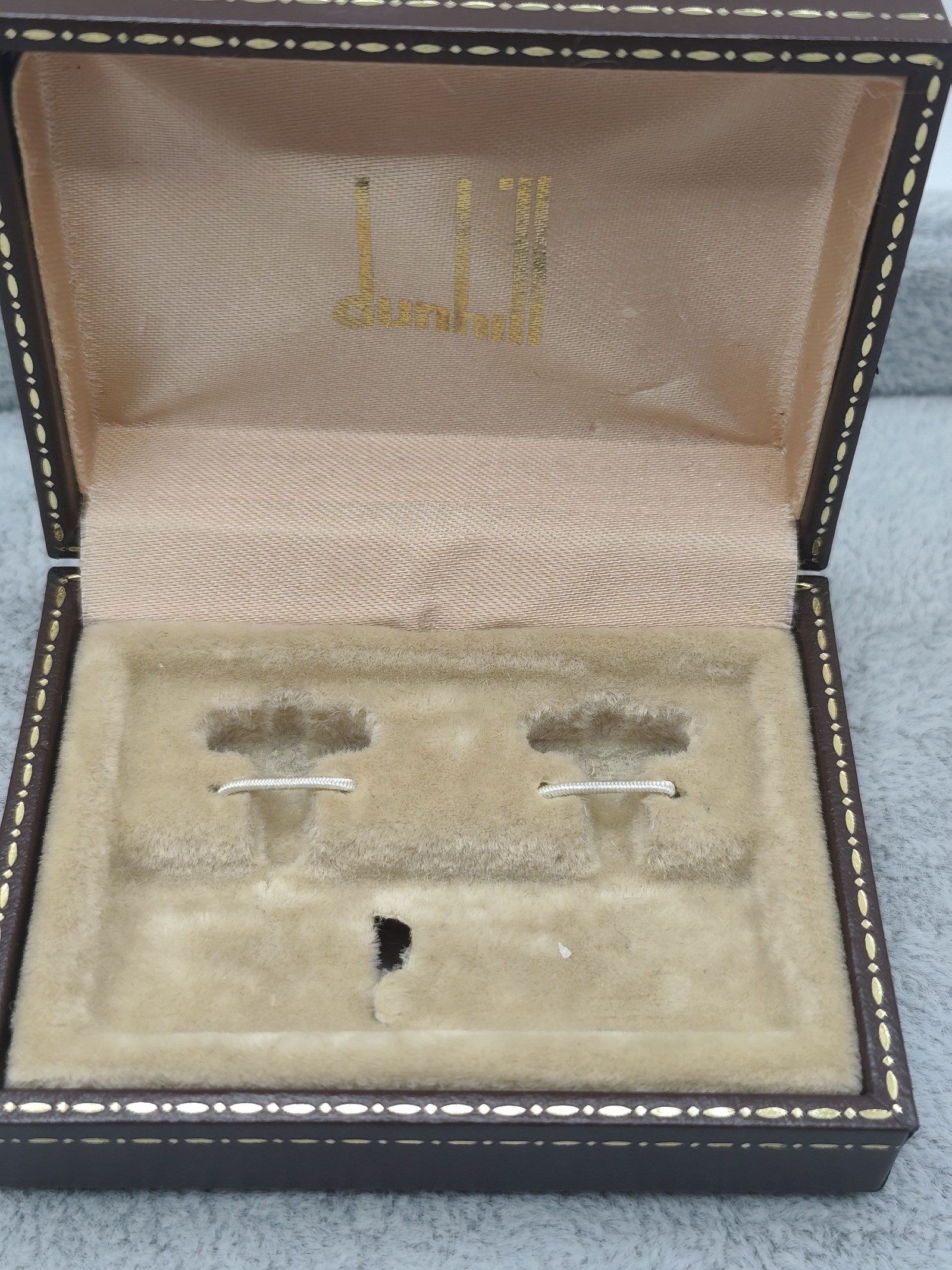 Dunhill Men's Gold Tone Cufflinks & Stud Set in Gift Box image 3