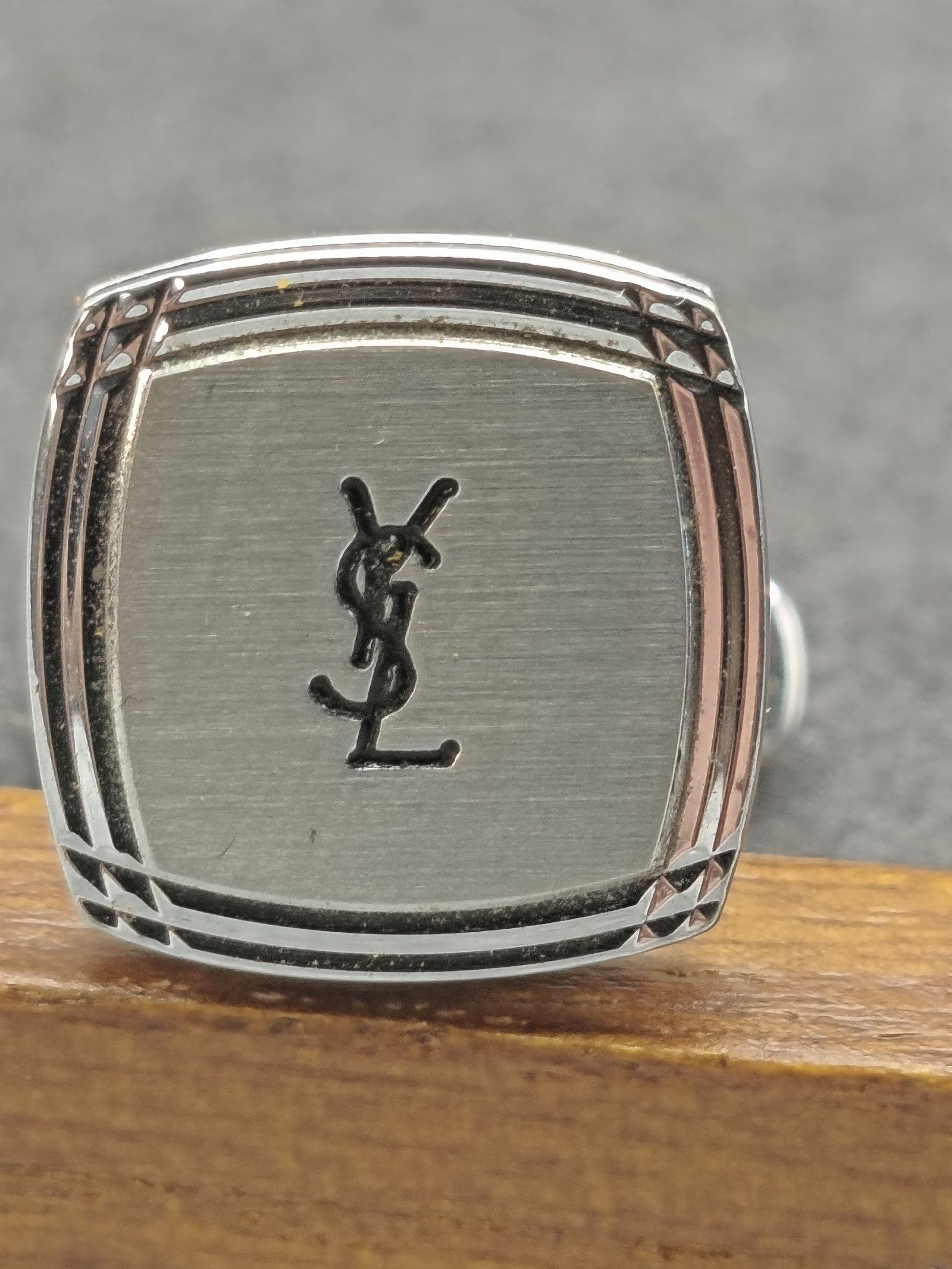 Yves Saint Laurent Silver Cufflinks & Tie Clip Set Other image 5