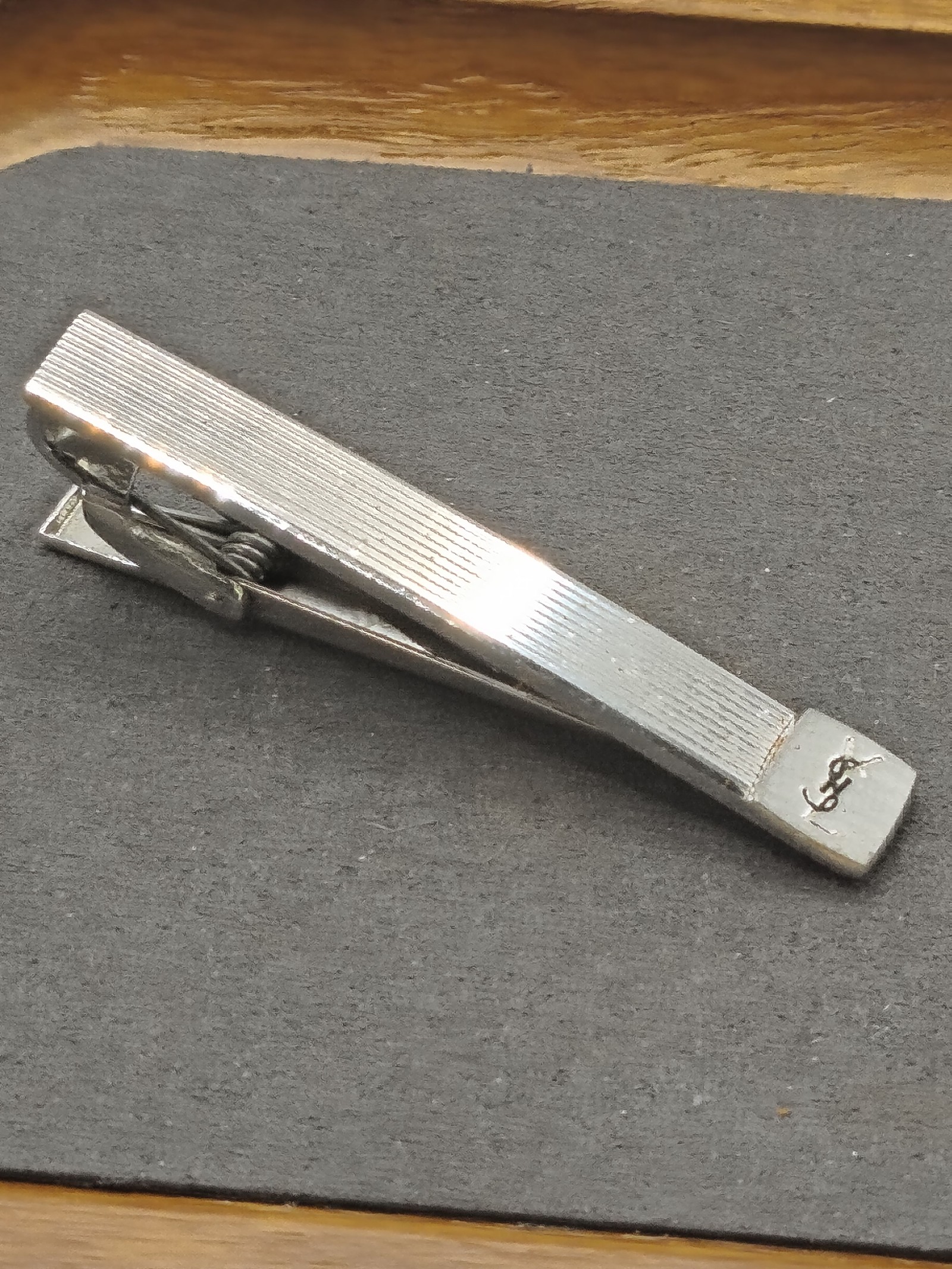Yves Saint Laurent Silver Cufflinks & Tie Clip Set Other image 9