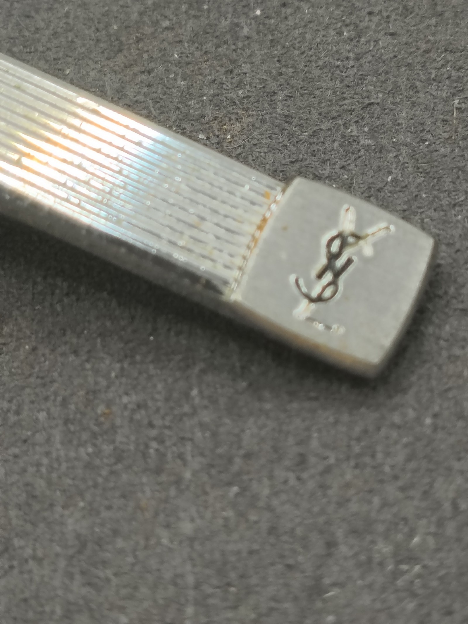 Yves Saint Laurent Silver Cufflinks & Tie Clip Set Other image 10