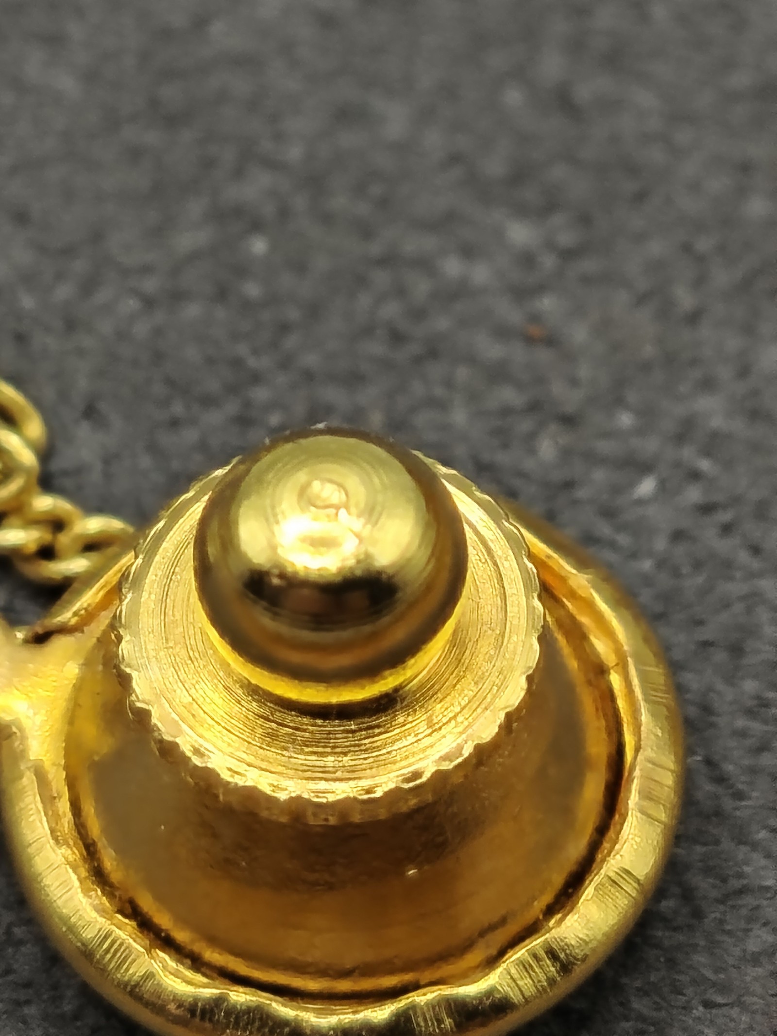 Dior Men's Gold Tone Oval Logo Tie Tack Pin image 8