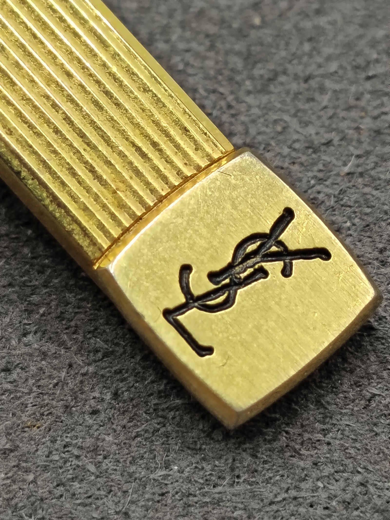 Yves Saint Laurent Gold Metal Tie Clip Men's image 4