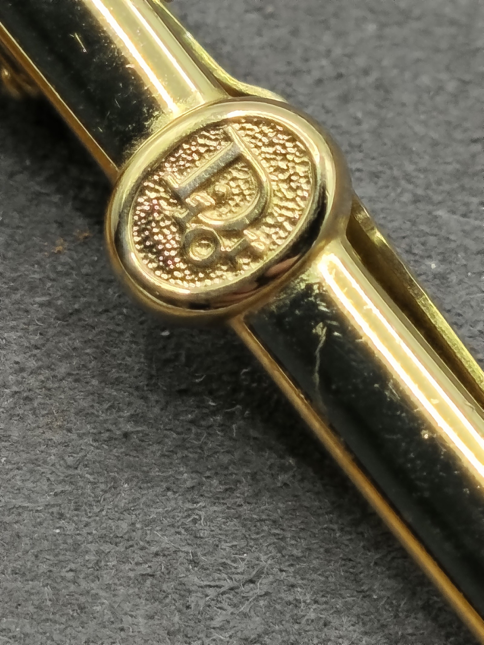 Christian Dior Men Gold Tone Vintage Tie Clip Bar Germany image 6