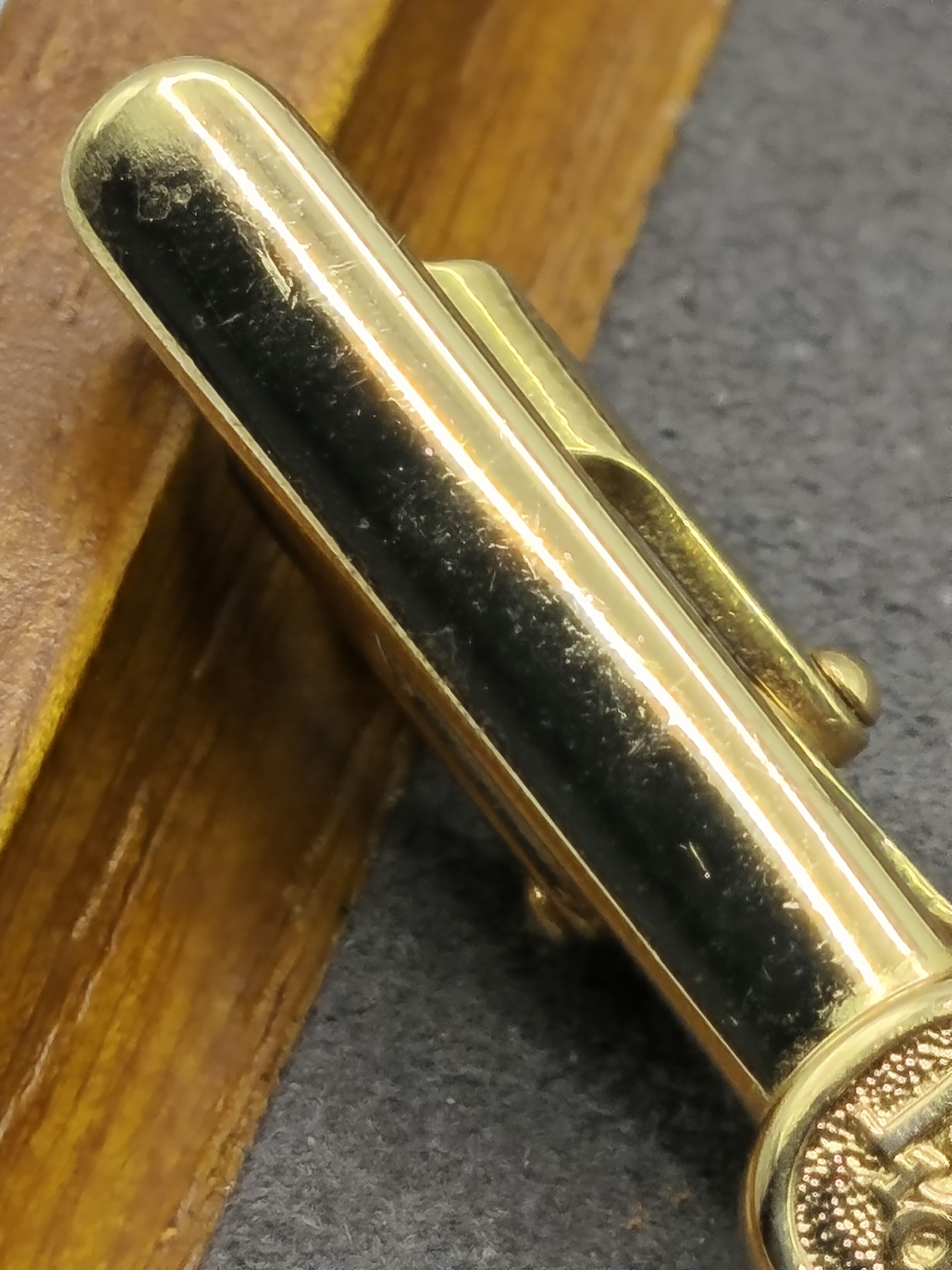 Christian Dior Men Gold Tone Vintage Tie Clip Bar Germany image 7