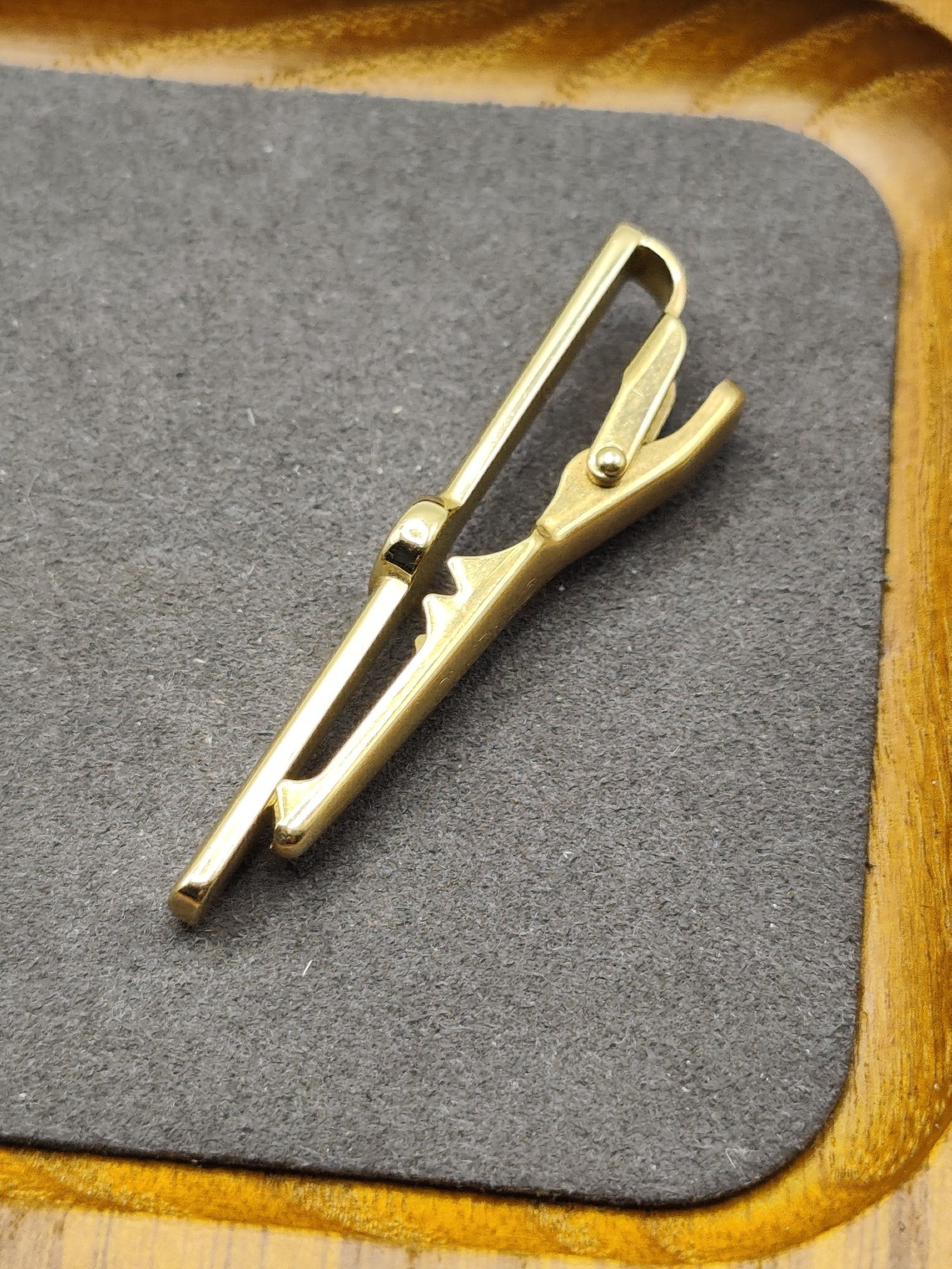 Christian Dior Men Gold Tone Vintage Tie Clip Bar Germany image 10
