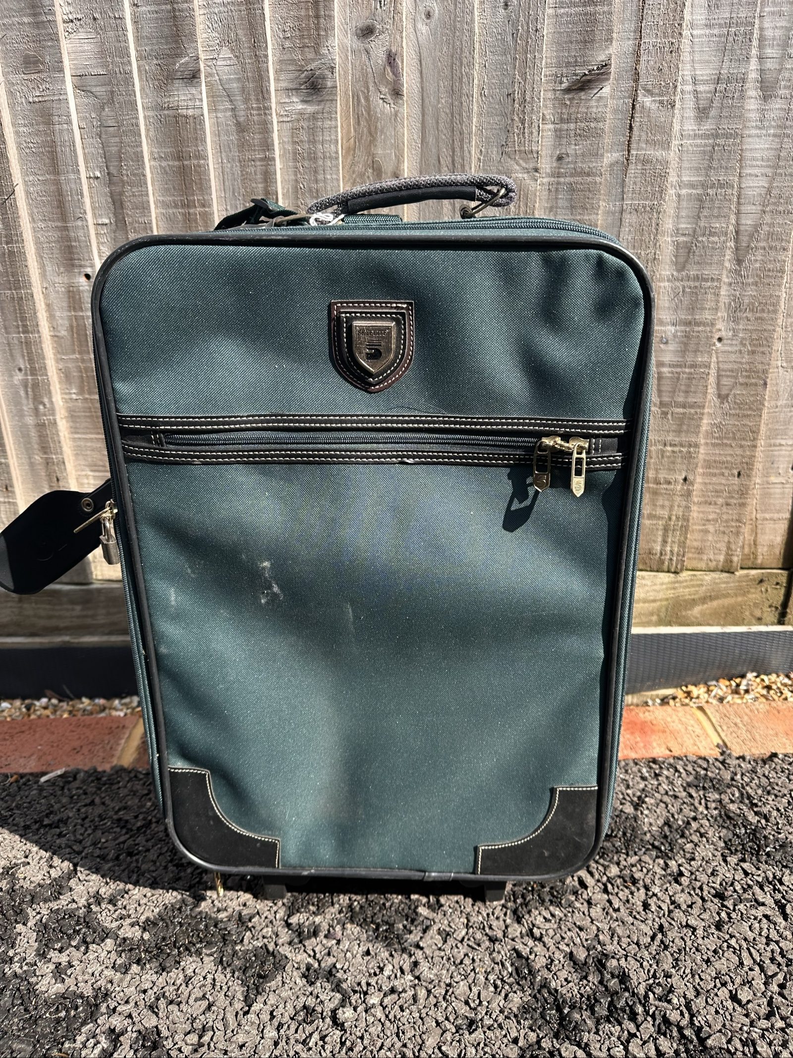 Delsey Green Small Wheeled Suitcase Travel Bag Unisex