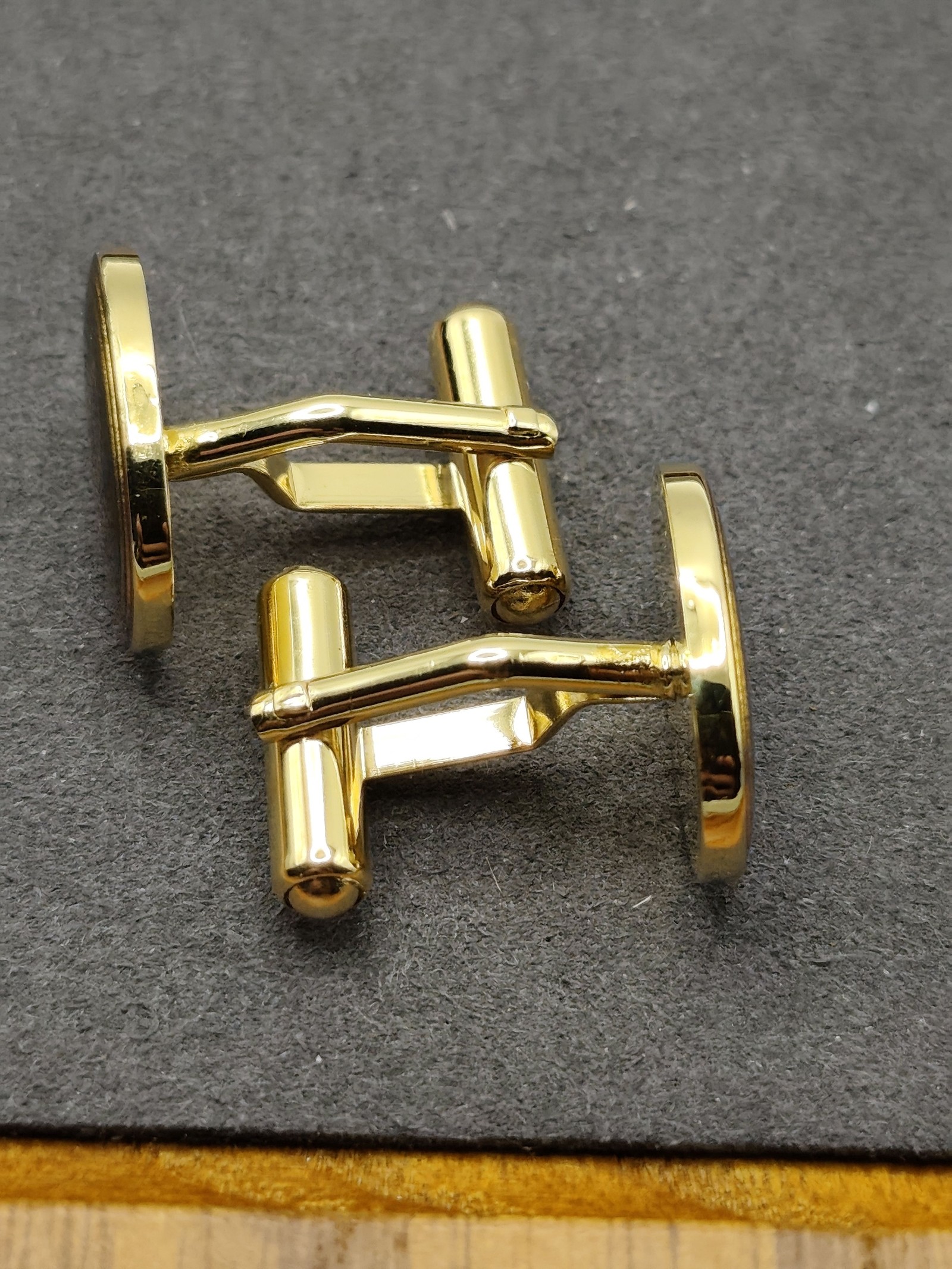 Christian Dior Gold & Black Logo Cufflinks & Tie Clip Set Men image 6