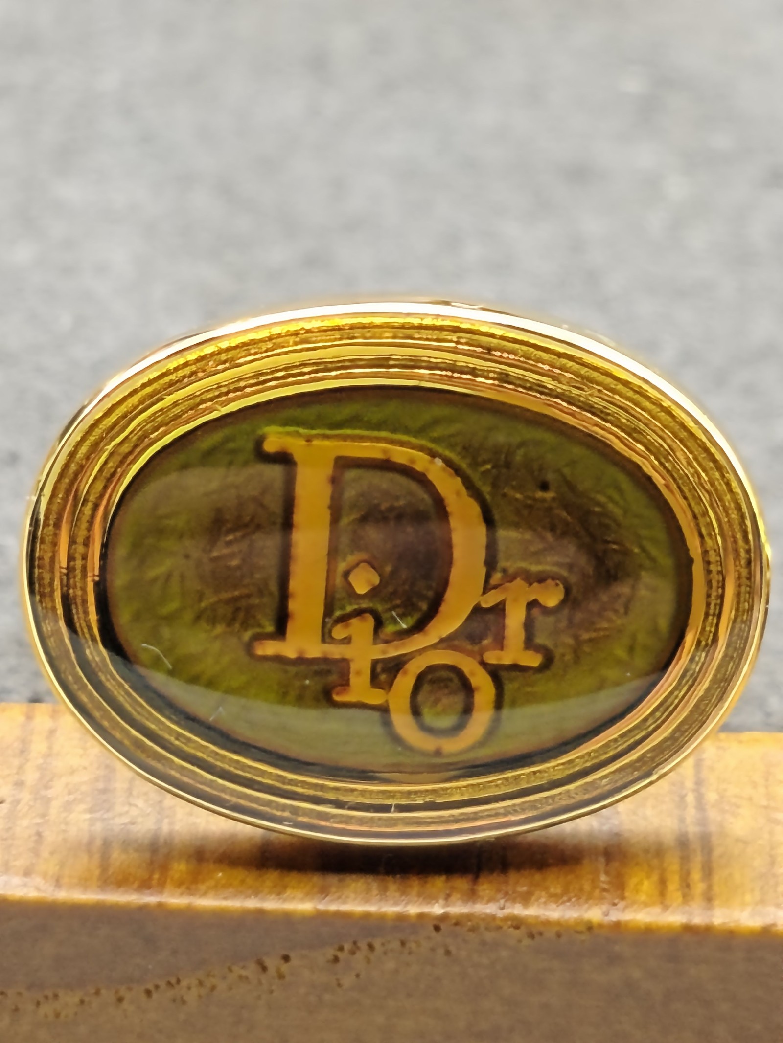 Christian Dior Gold & Black Logo Cufflinks & Tie Clip Set Men image 8