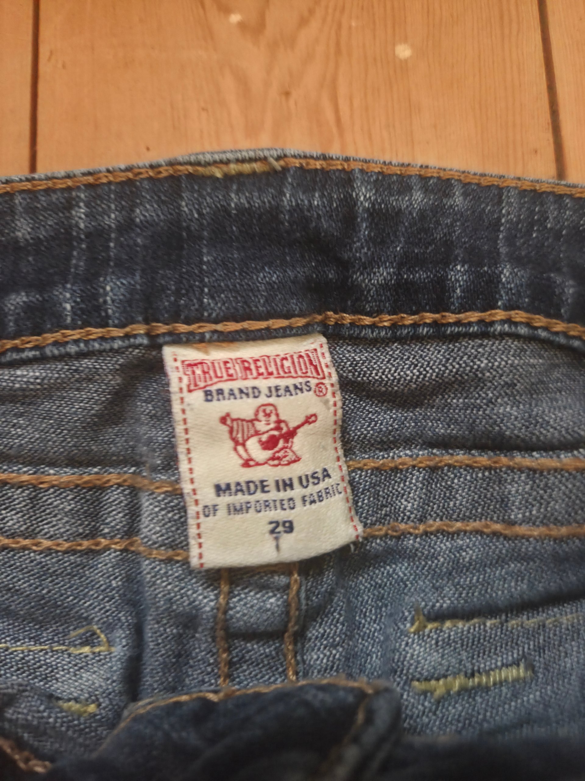 True Religion Y2K Low Rise Petite Jeans W29 UK 10 Horseshoe Flap Pockets 27L image 7