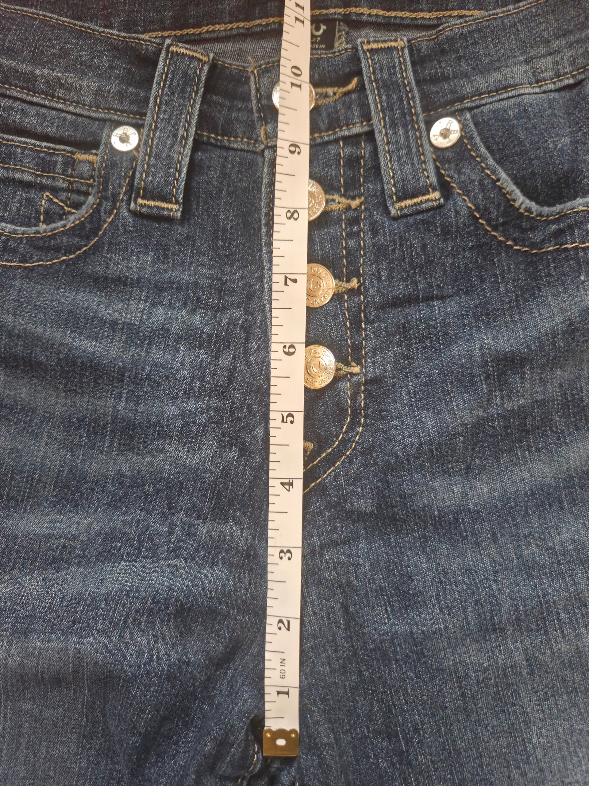 True Religion High Rise Super Skinny Jeans W27 UK 6 Y2K 30L image 6