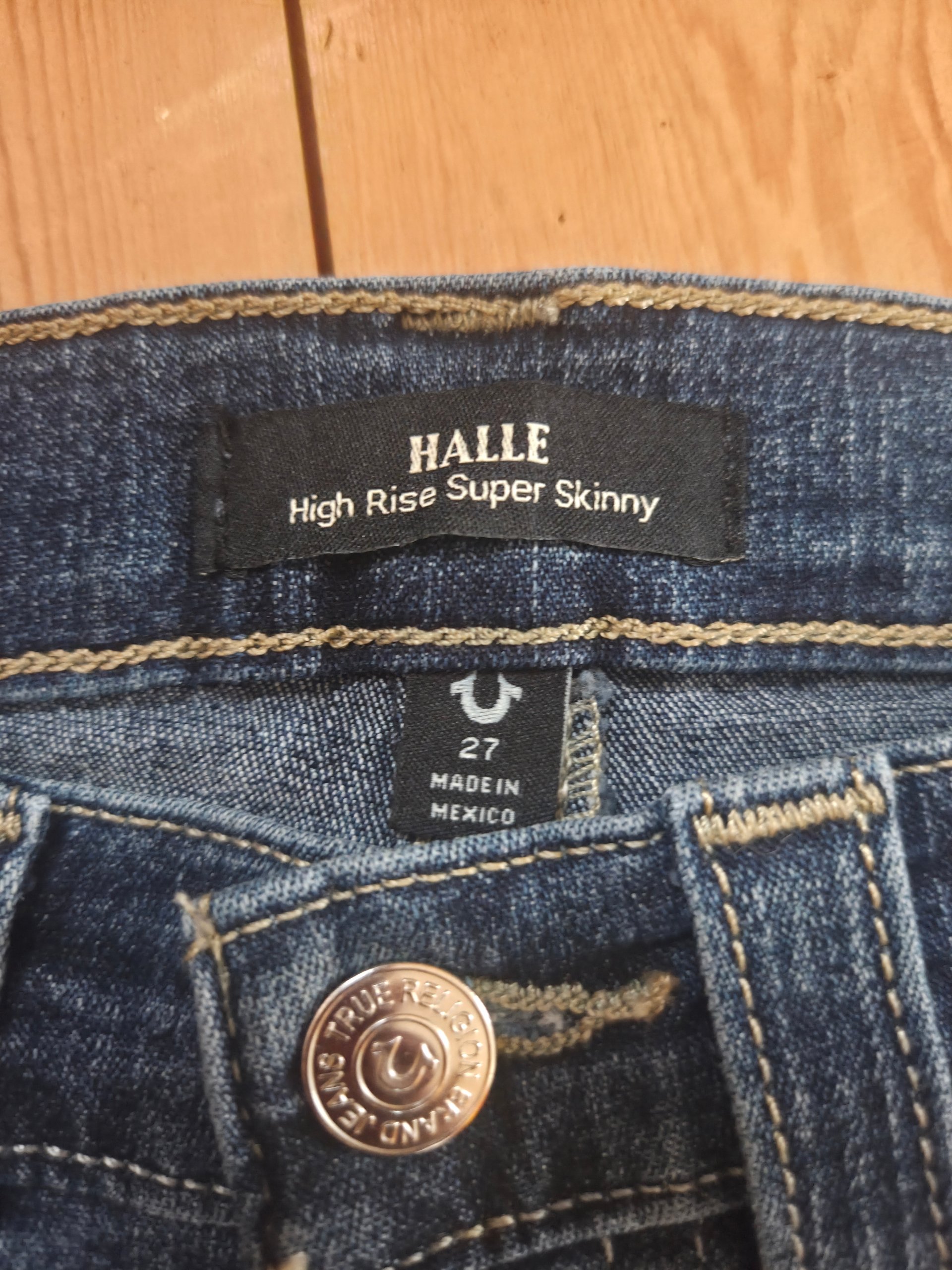True Religion High Rise Super Skinny Jeans W27 UK 6 Y2K 30L image 8