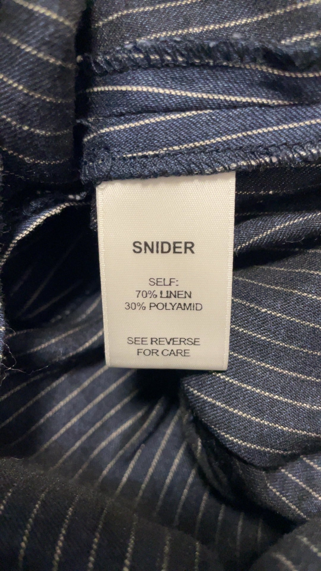 Snider Navy Pinstripe Shorts size 12 image 7