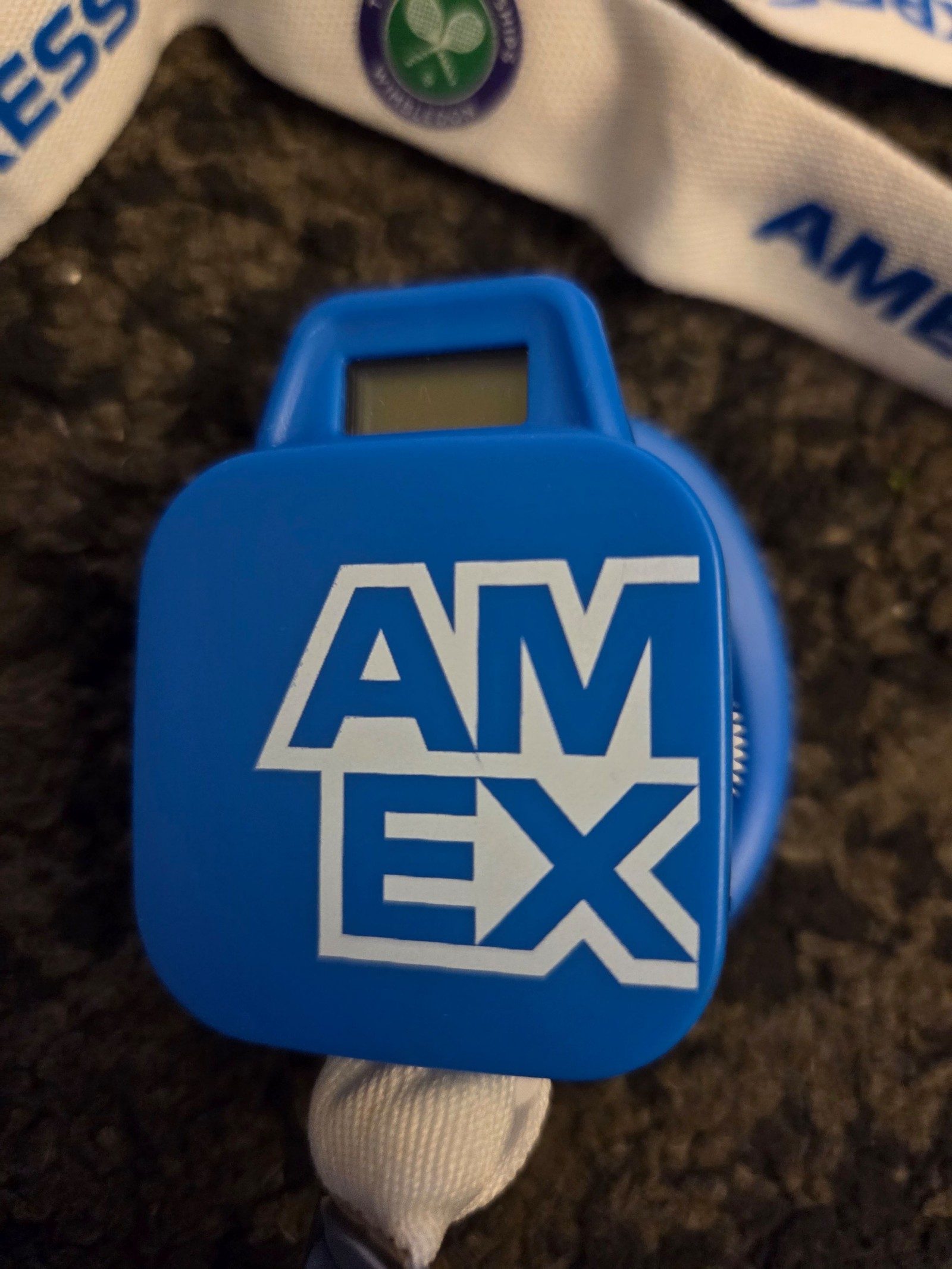 American Express Blue Vintage Mini Radio with Lanyard Other Unisex image 2
