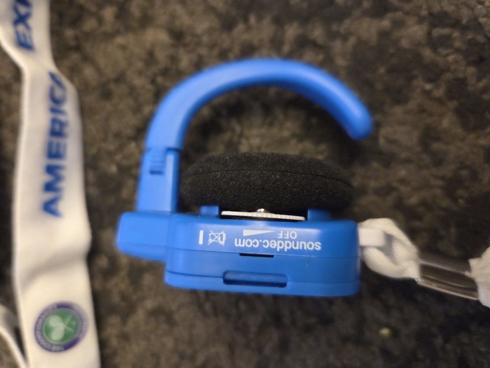 American Express Blue Vintage Mini Radio with Lanyard Other Unisex image 3
