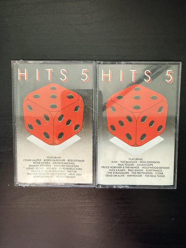 Hits 5 Various Artists Pop Rock Double Cassette Tape Set 1980s 1986