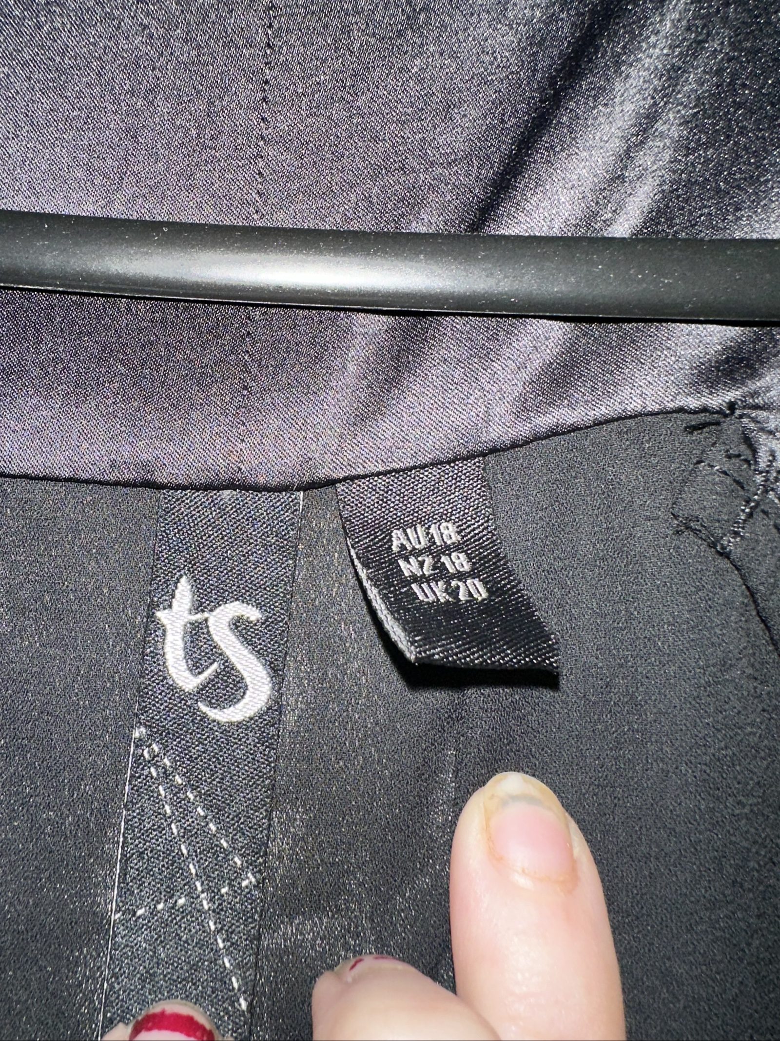 Taking Shape Black Soiree Duster Coat AU 18 Beaded Shoulder Detail image 3