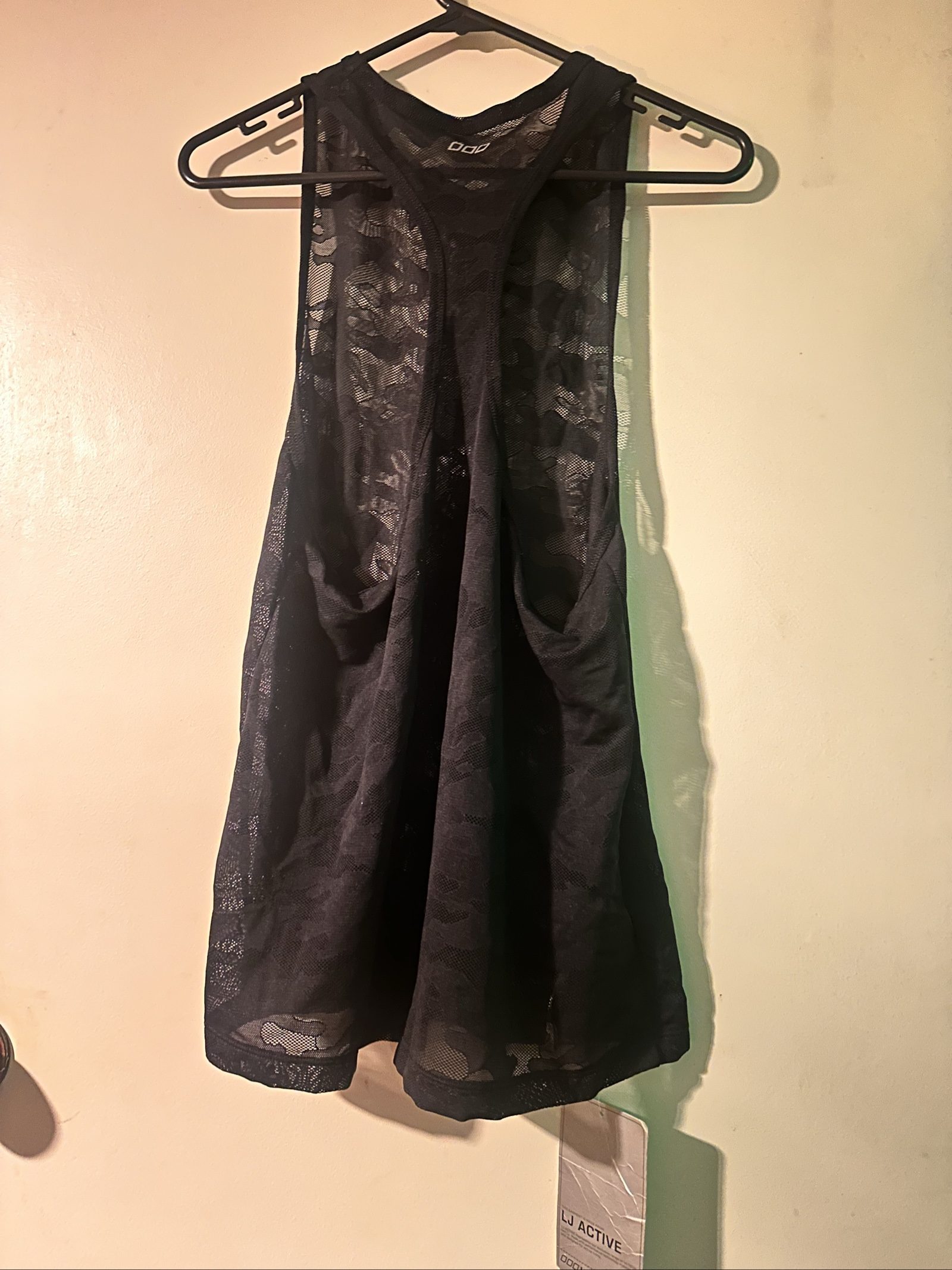 Lorna Jane Black LJ Active Mesh Racerback Tank Top Medium image 3