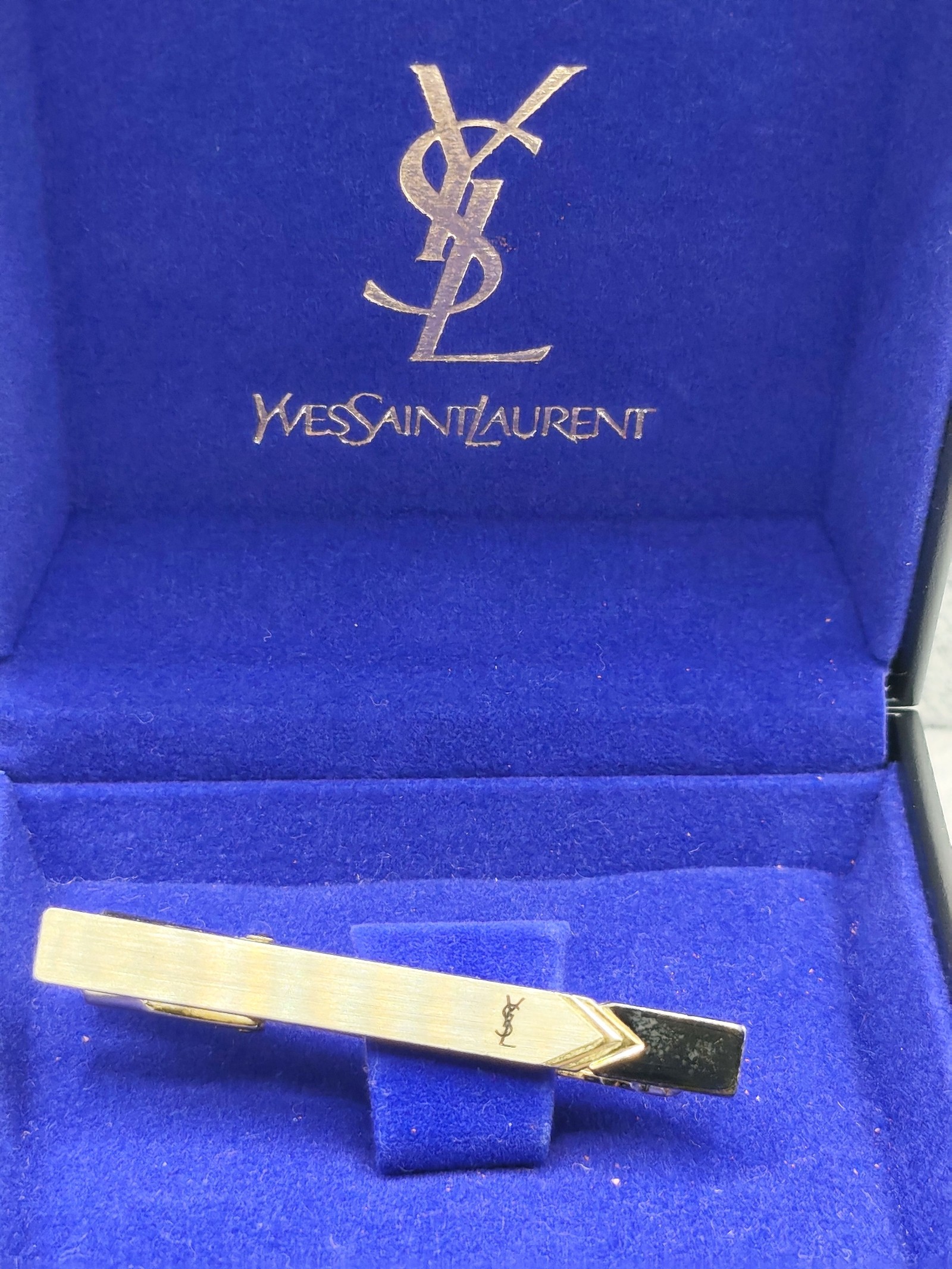 Yves Saint Laurent Gold-tone Tie Clip Men Other with Box image 2
