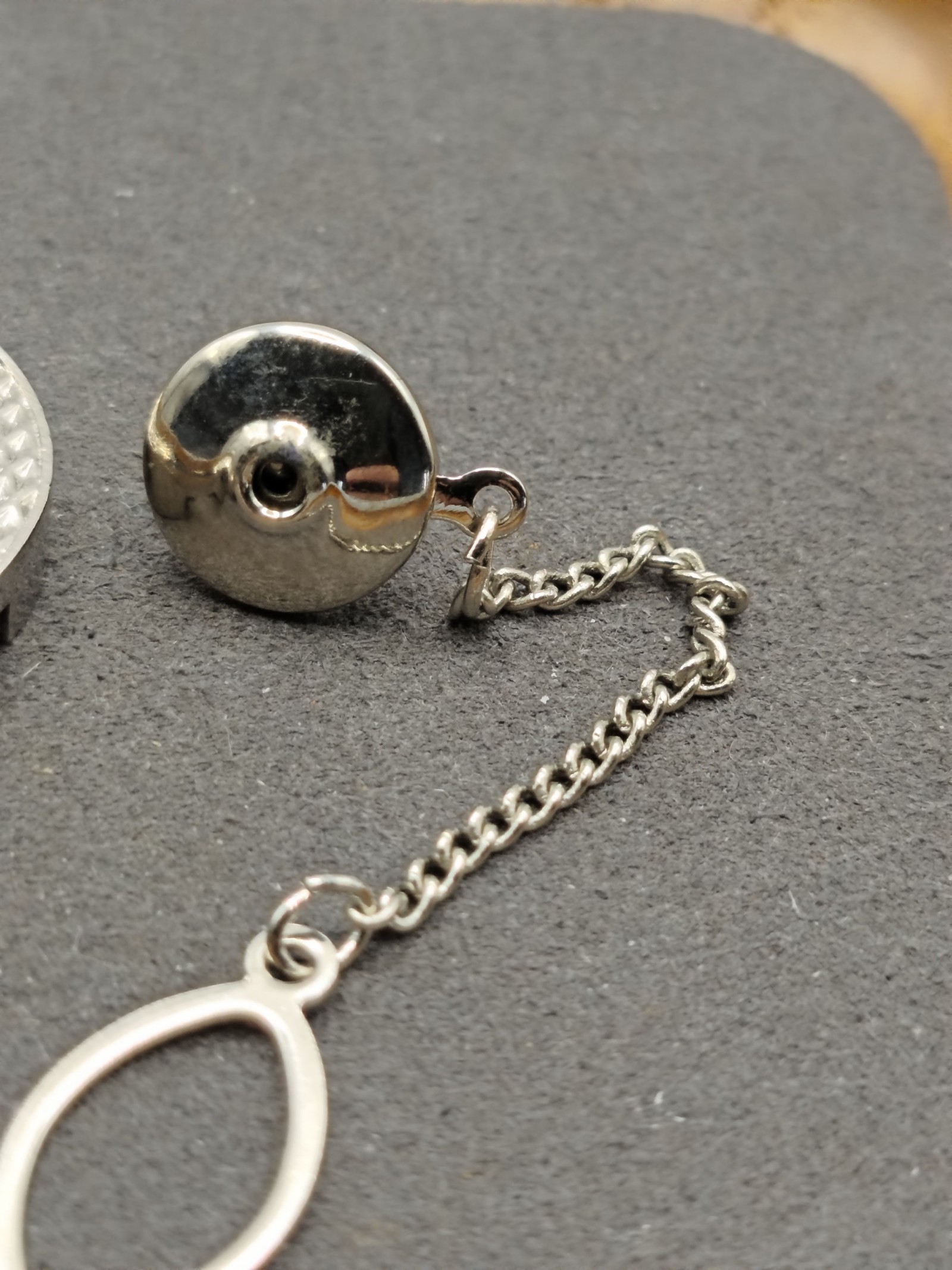Dunhill Circular Tie Tack with Chain & Gift Box Other Size image 6