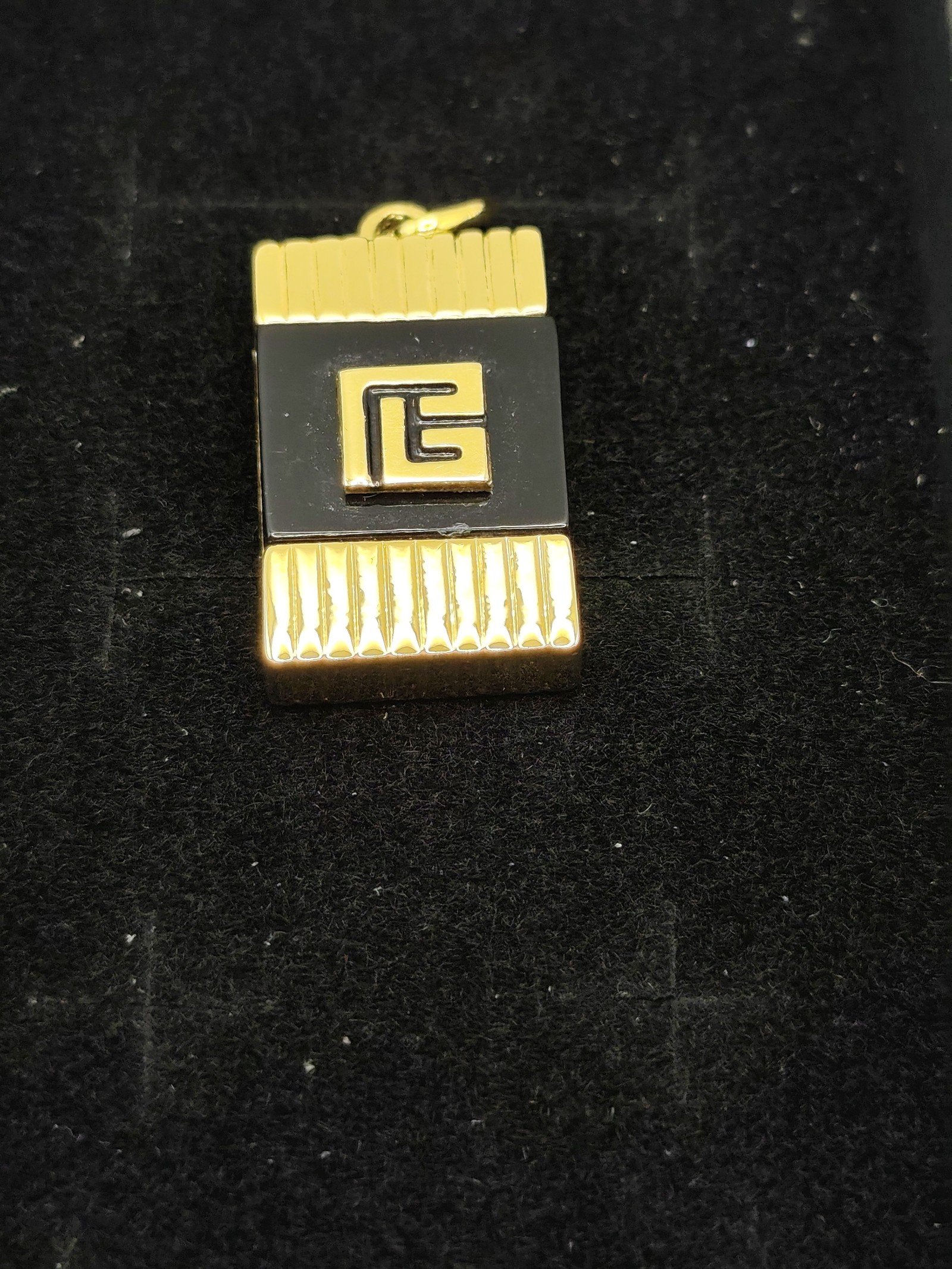 Balmain Paris Gold & Black Pendant Charm Unisex image 2