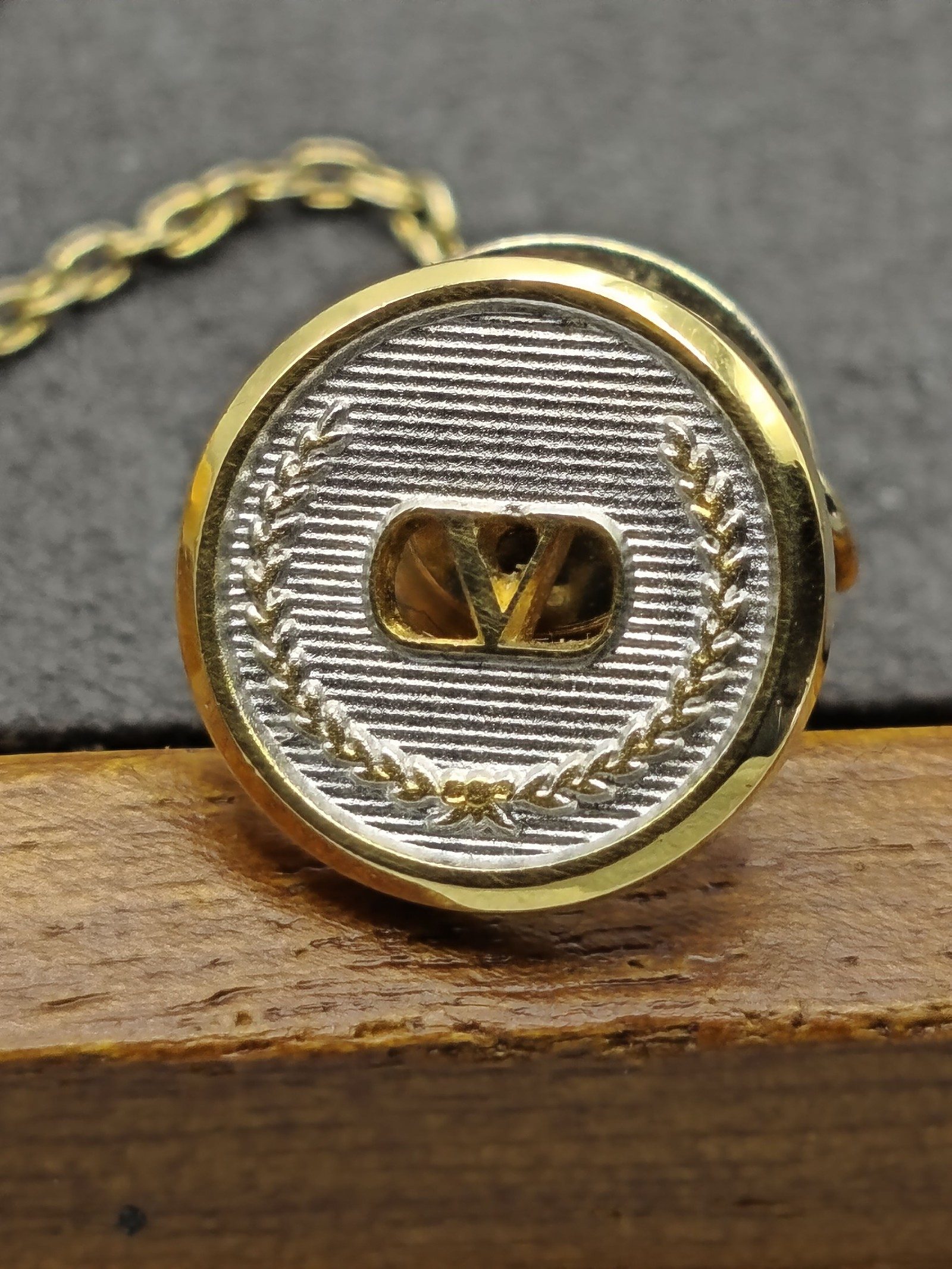 Valentino Gold & Silver Metal Tie Clip Chain Men image 4