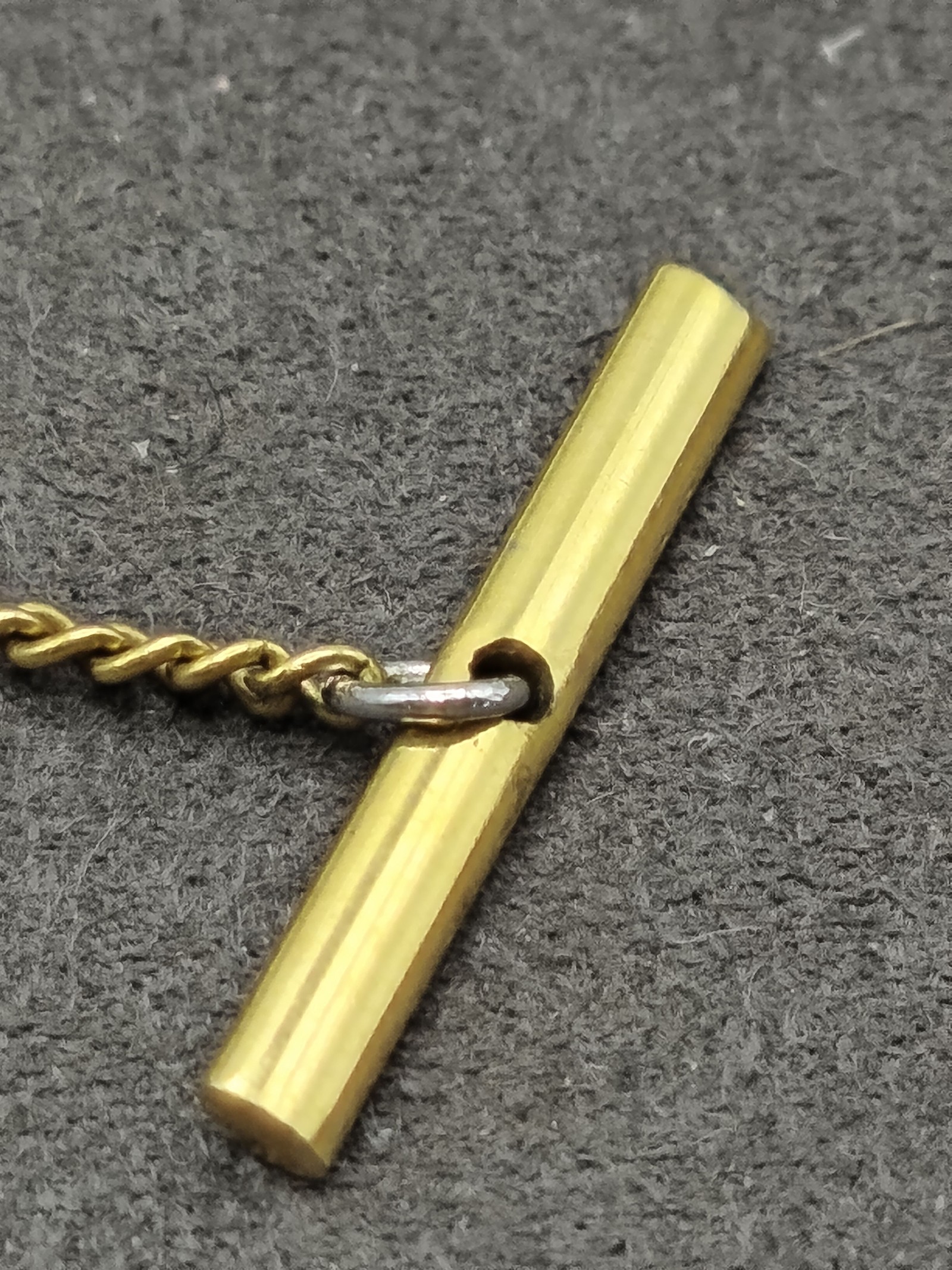 Dior Gold-Tone Men's Tie Tack Pin with Chain image 6