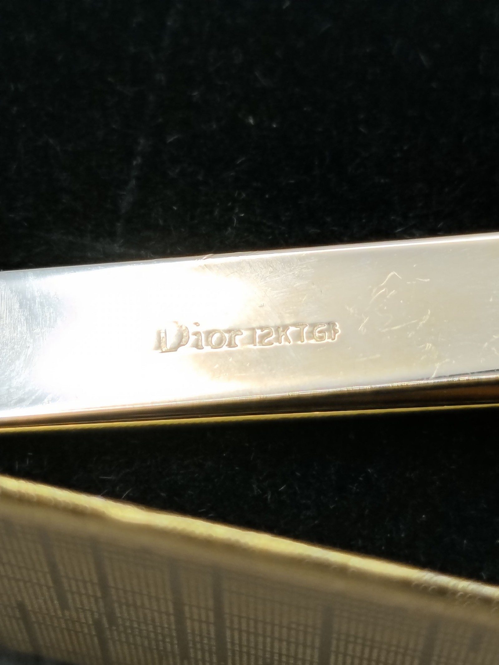 Dior Gold Tone 12KT GF Men's Tie Clip Other Size image 7