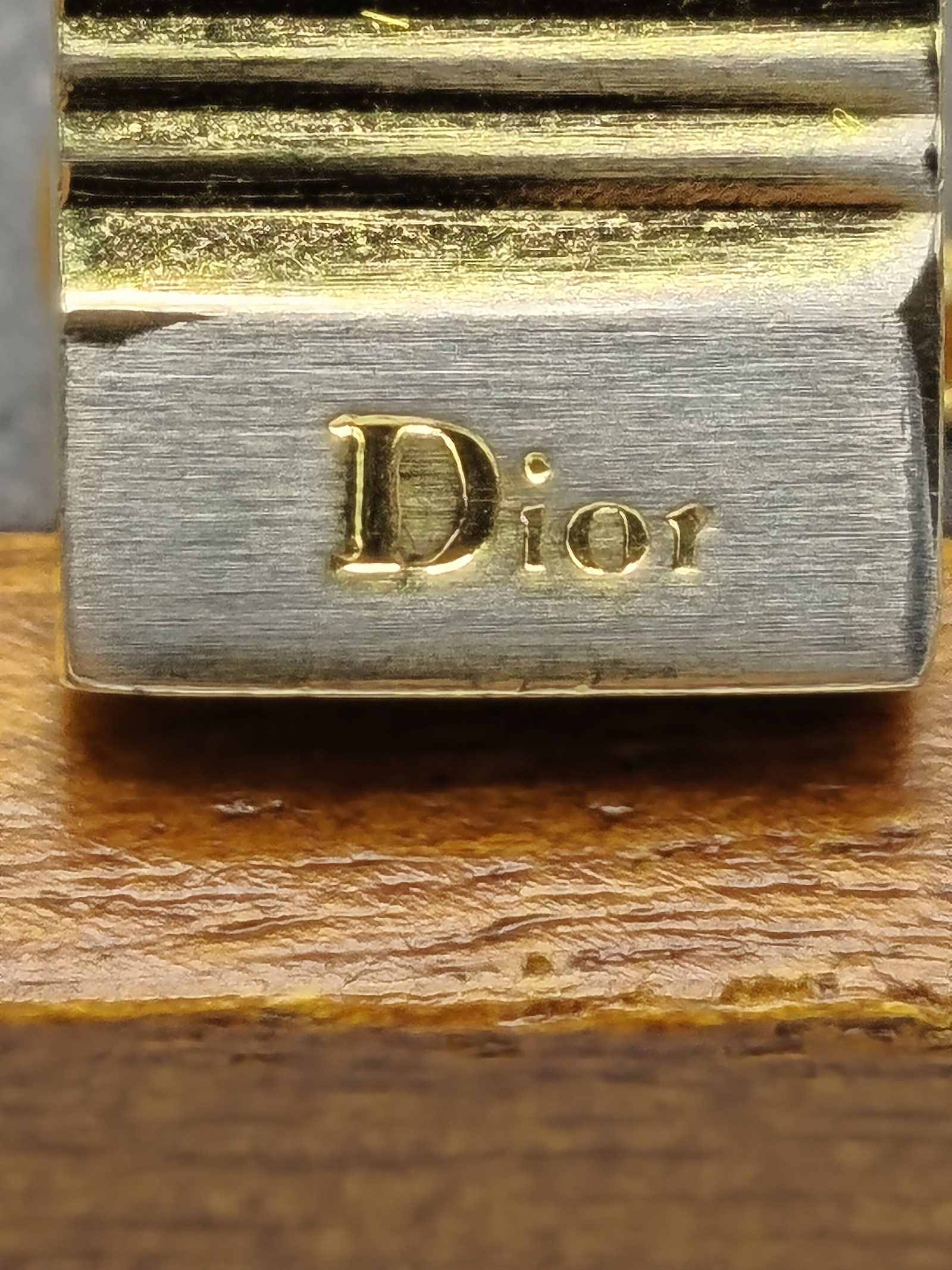 Dior Gold-Tone Metal Tie Clip Chain Men's image 5