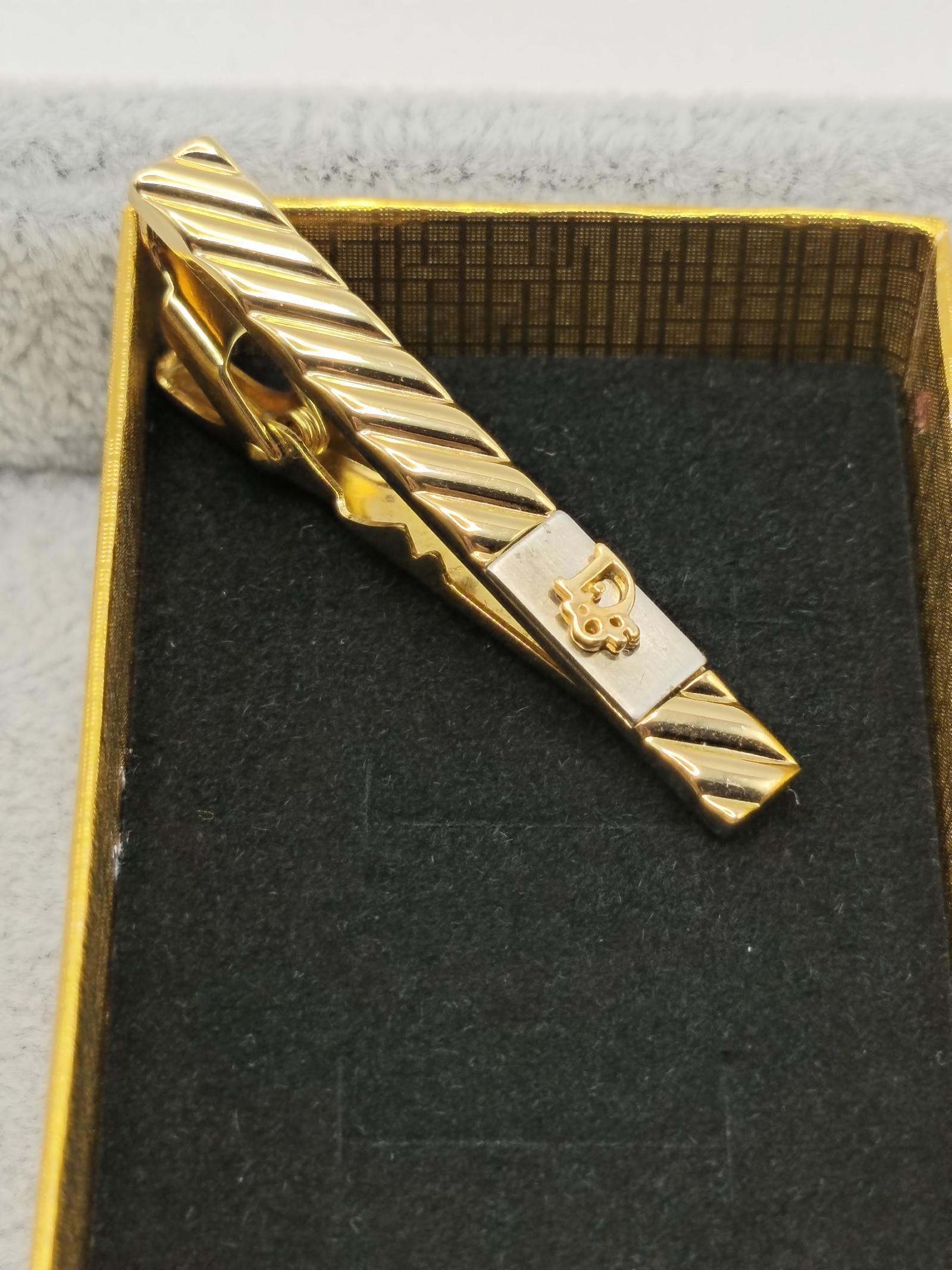Christian Dior Gold Tone Logo Tie Clip Germany Other Men's image 2