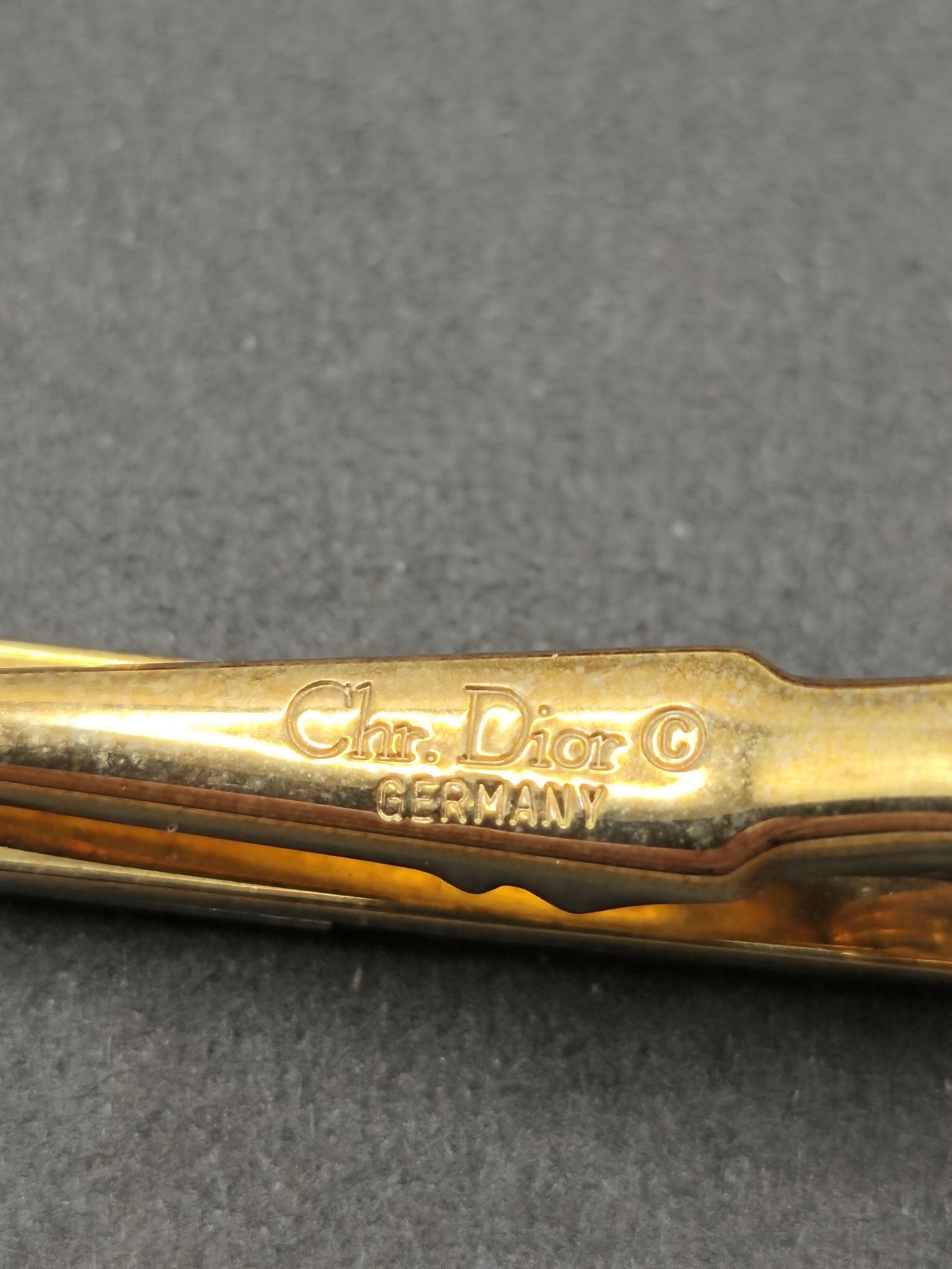 Christian Dior Gold Tone Logo Tie Clip Germany Other Men's image 3