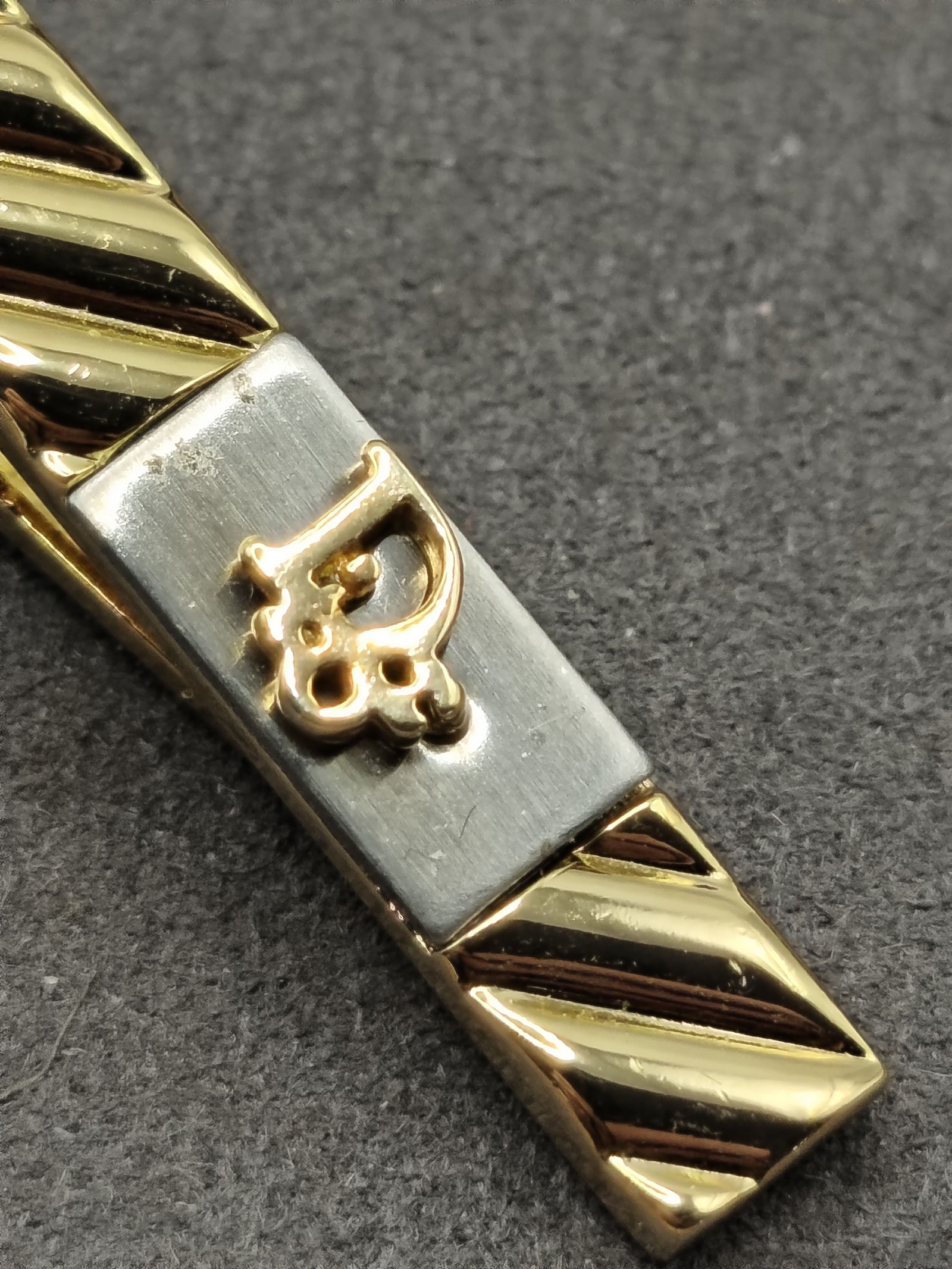 Christian Dior Gold Tone Logo Tie Clip Germany Other Men's image 5