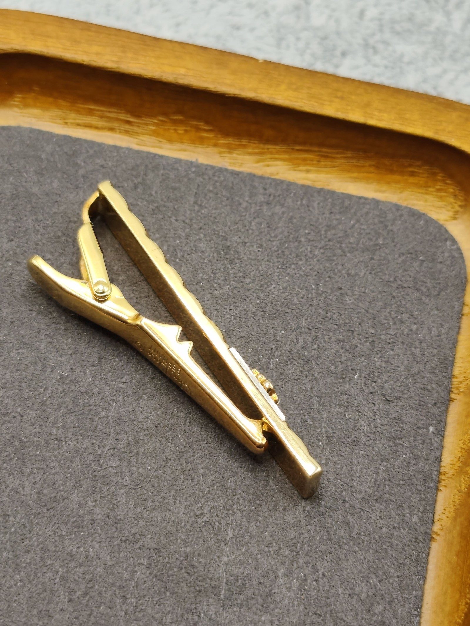 Christian Dior Gold Tone Logo Tie Clip Germany Other Men's image 7