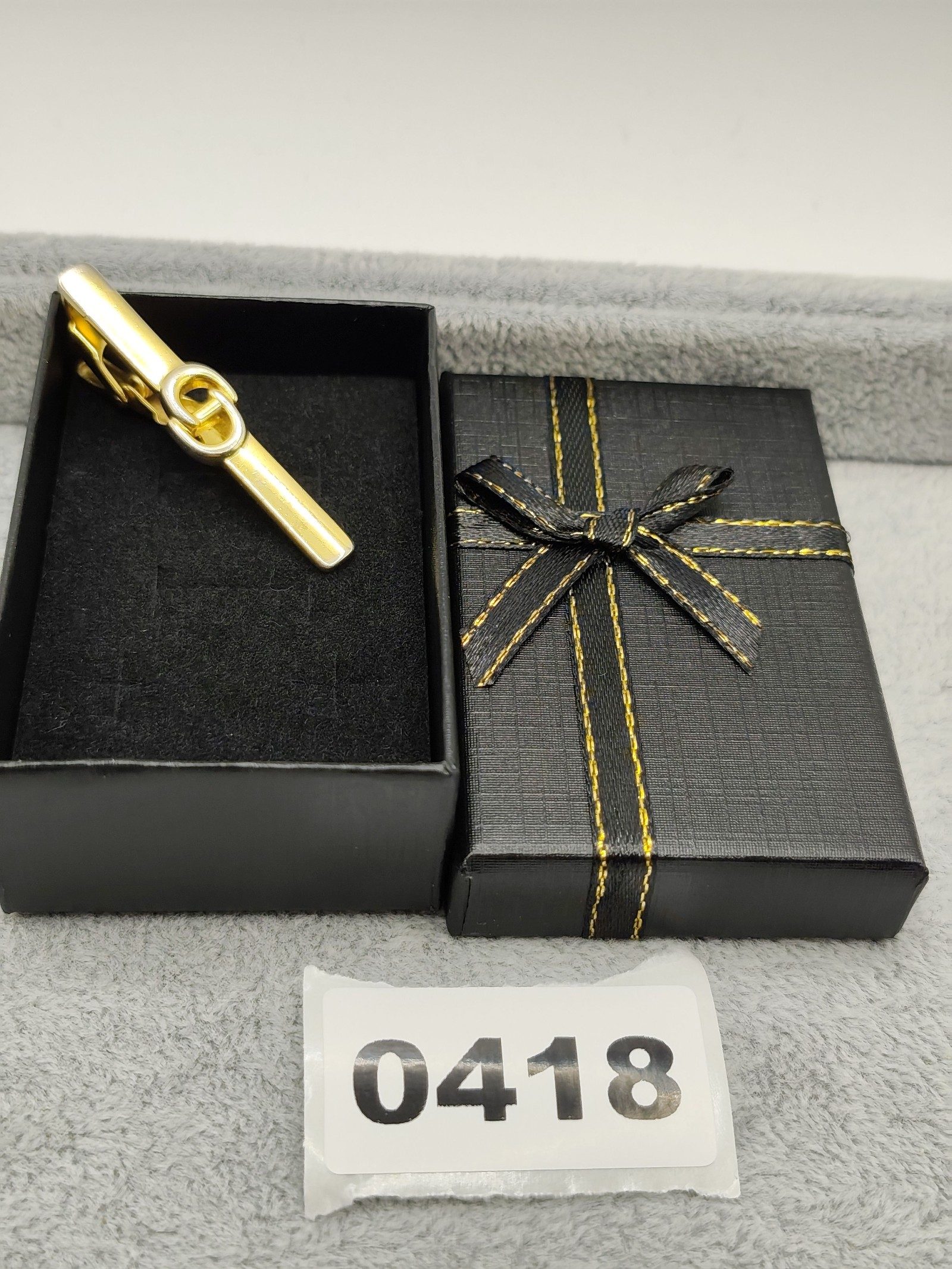 Christian Dior Men's Gold Tone CD Logo Tie Clip Other