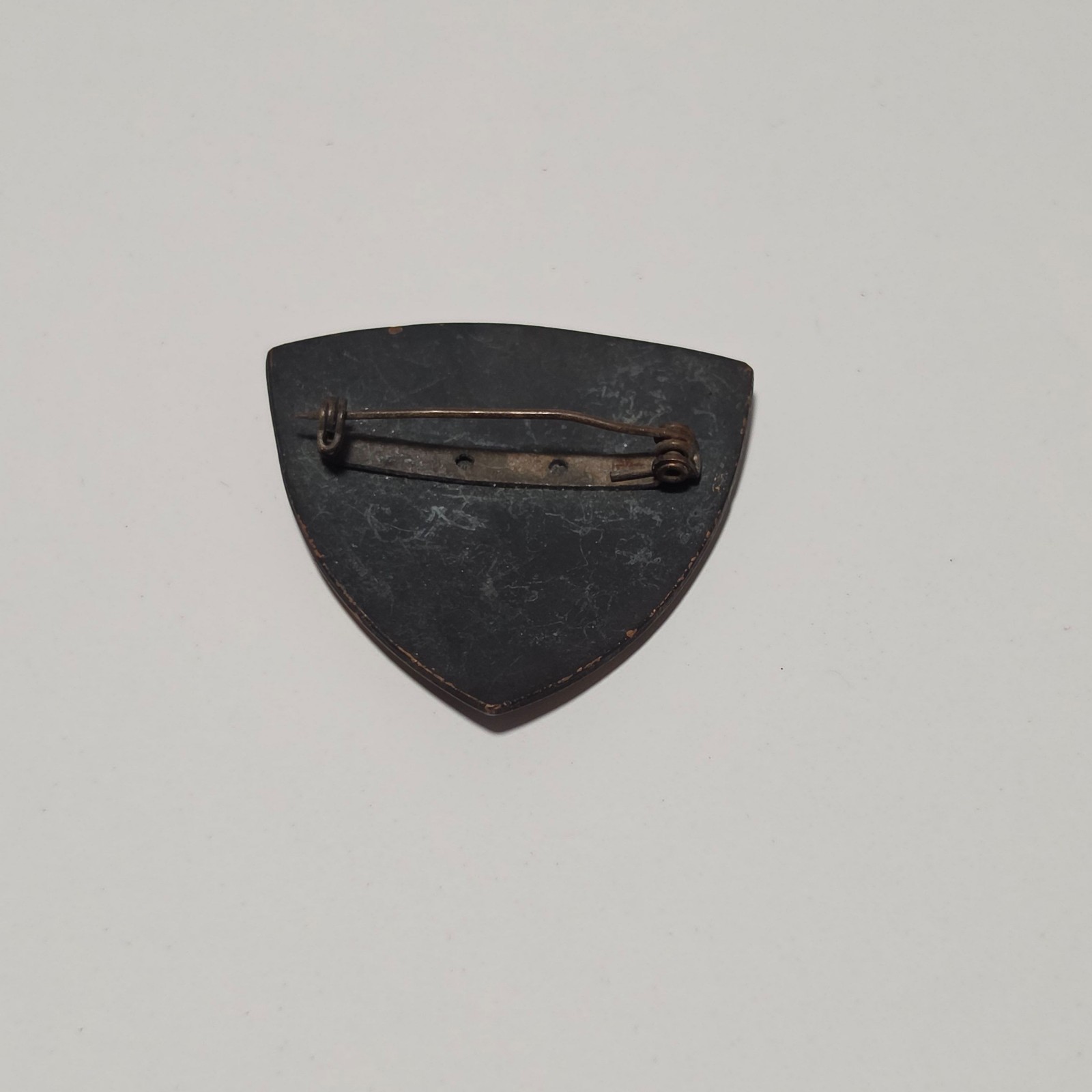 Vintage Brown enameld brooch pin.b5 image 4