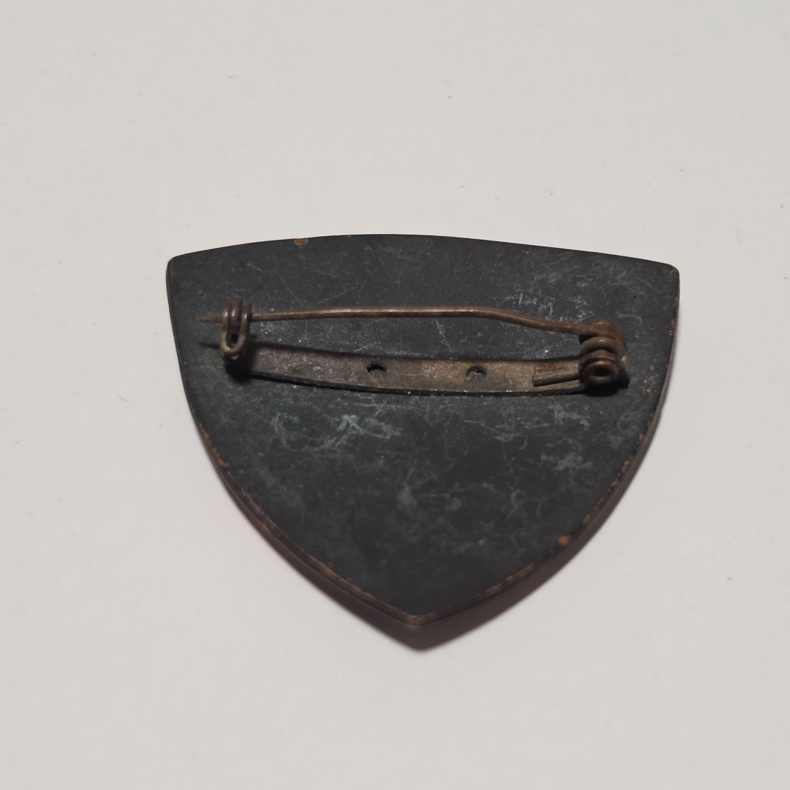 Vintage Brown enameld brooch pin.b5 image 5