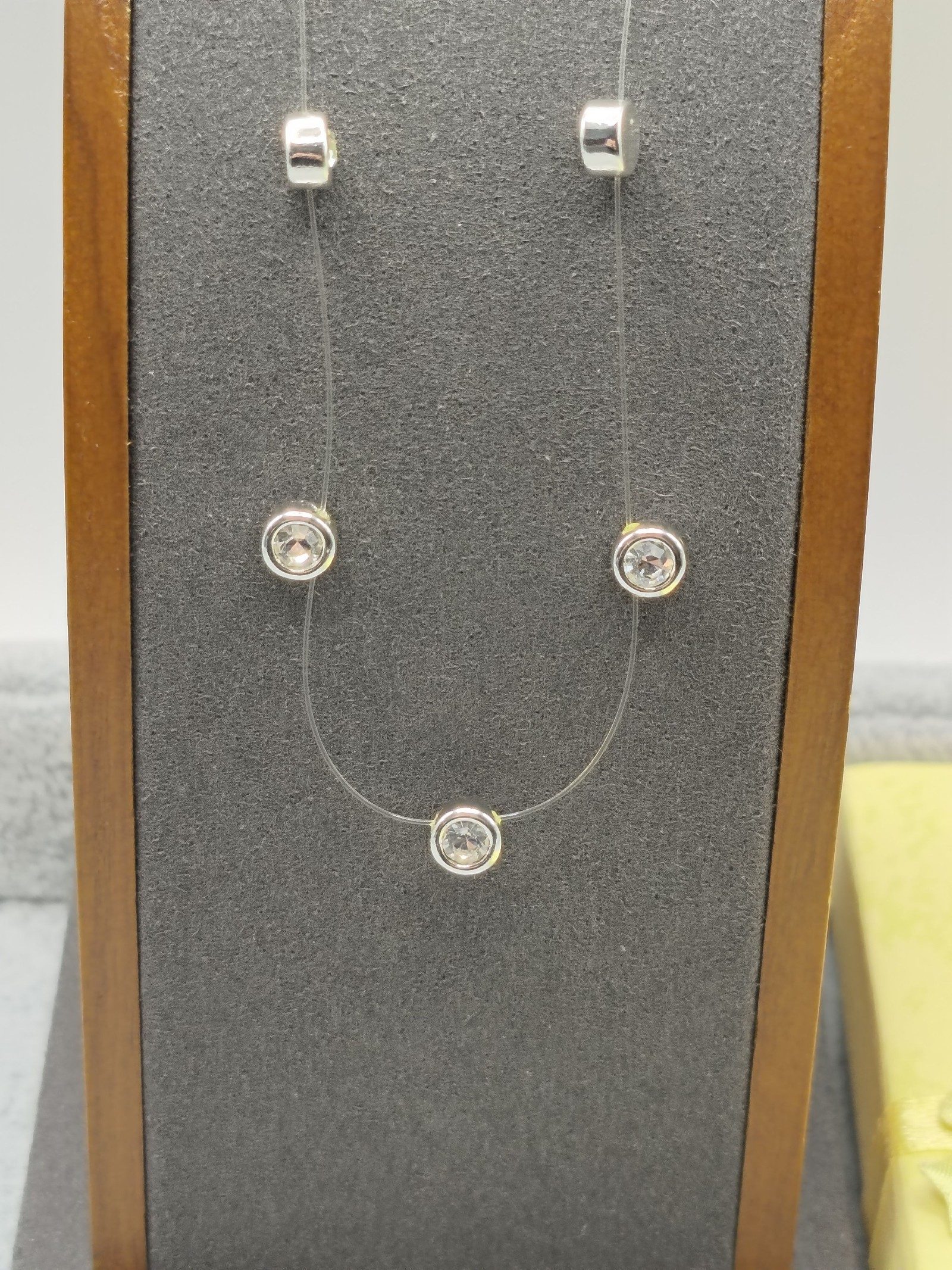 Monet Silver Necklace with Crystal Charms Other Size image 2