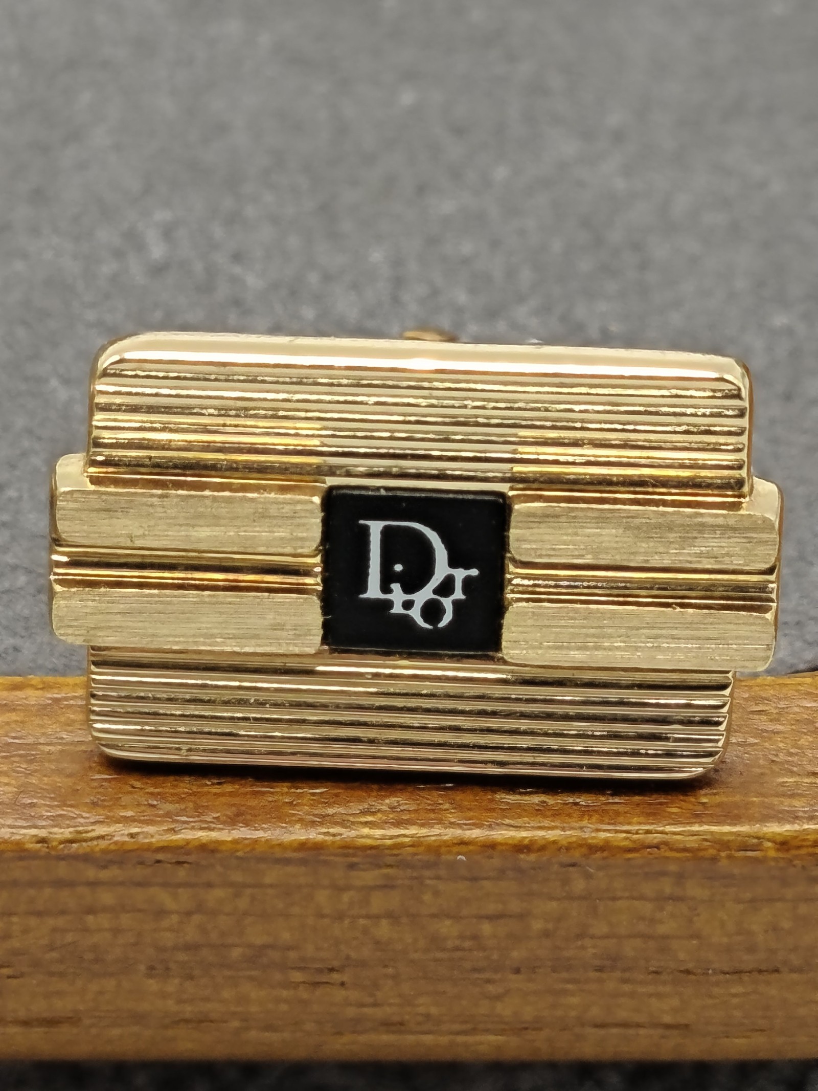 Christian Dior Gold & Black Cufflinks & Tie Clip Set Other image 6