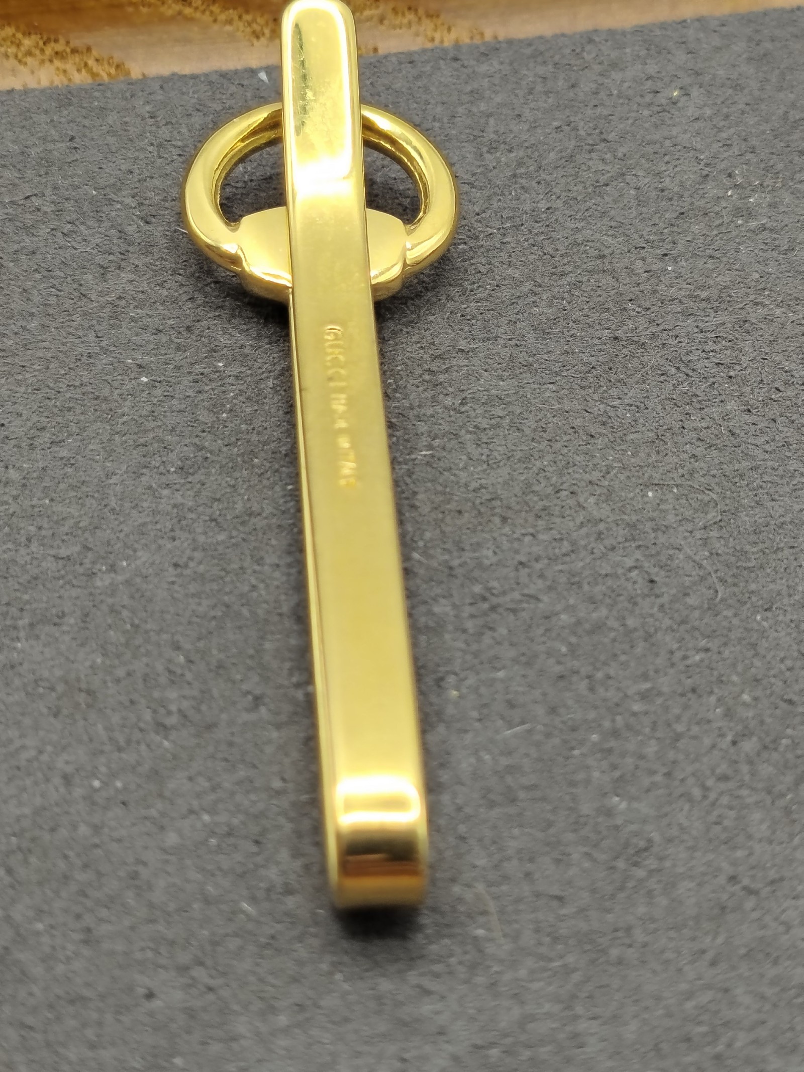 Gucci Men's Gold Tone Tie Clip Made in Italy Other image 8