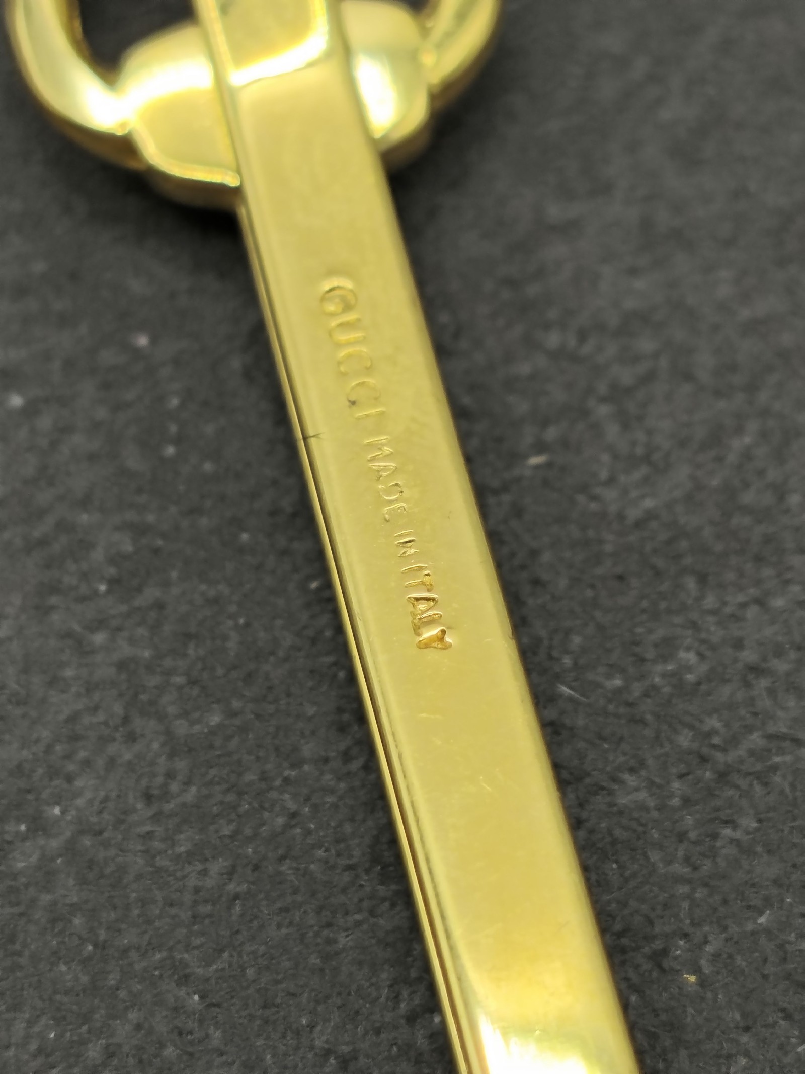 Gucci Men's Gold Tone Tie Clip Made in Italy Other image 9
