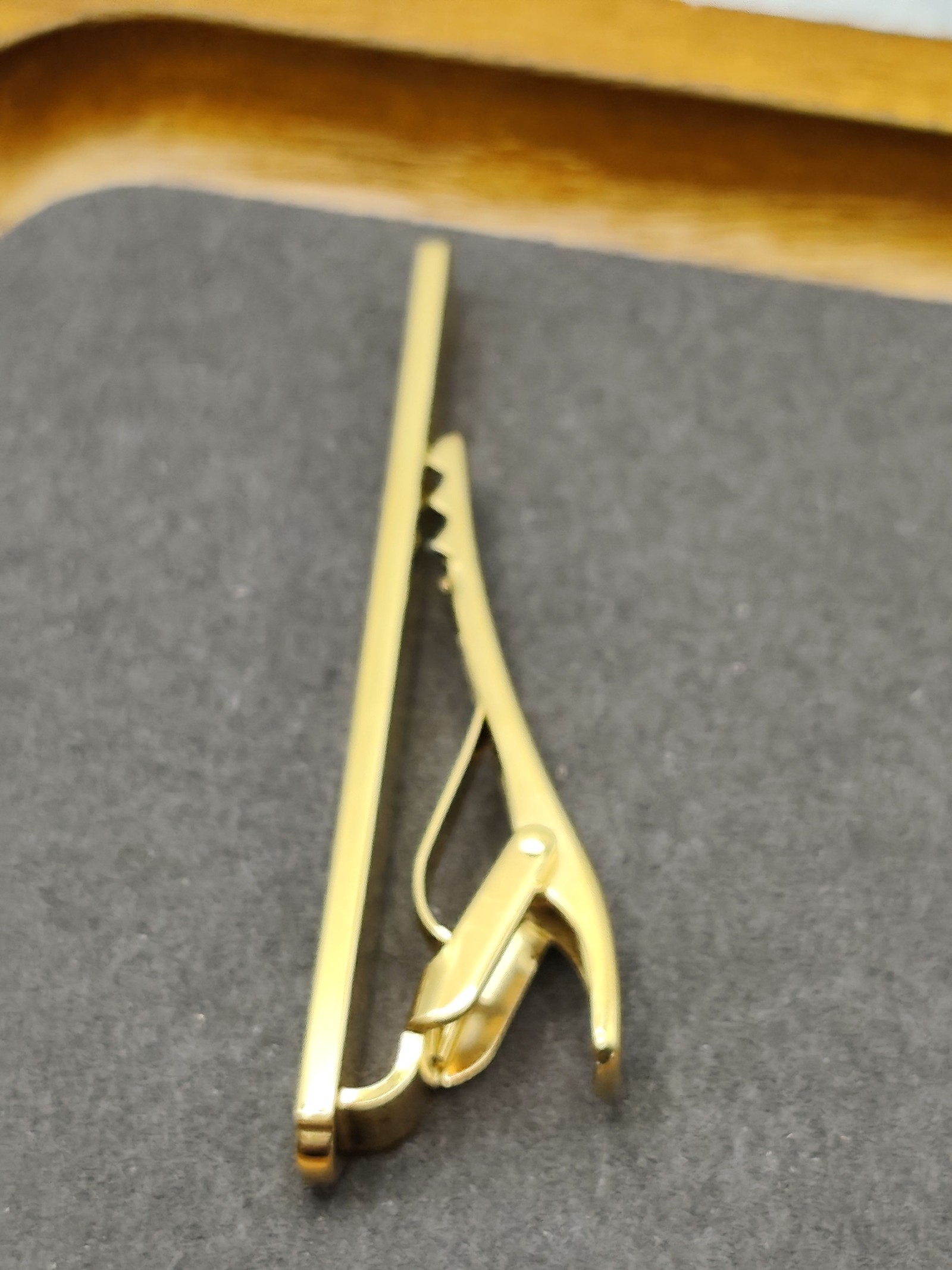 Dunhill Gold & Silver Tone Textured Tie Clip Men image 9