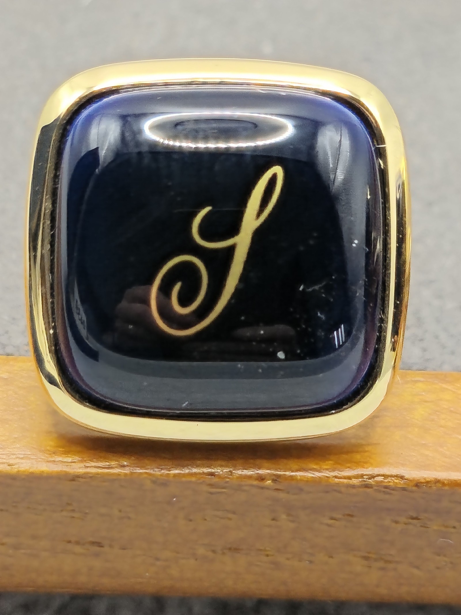 Okura China Gold & Navy Blue Men's Cufflinks & Tie Clip Set Other image 6