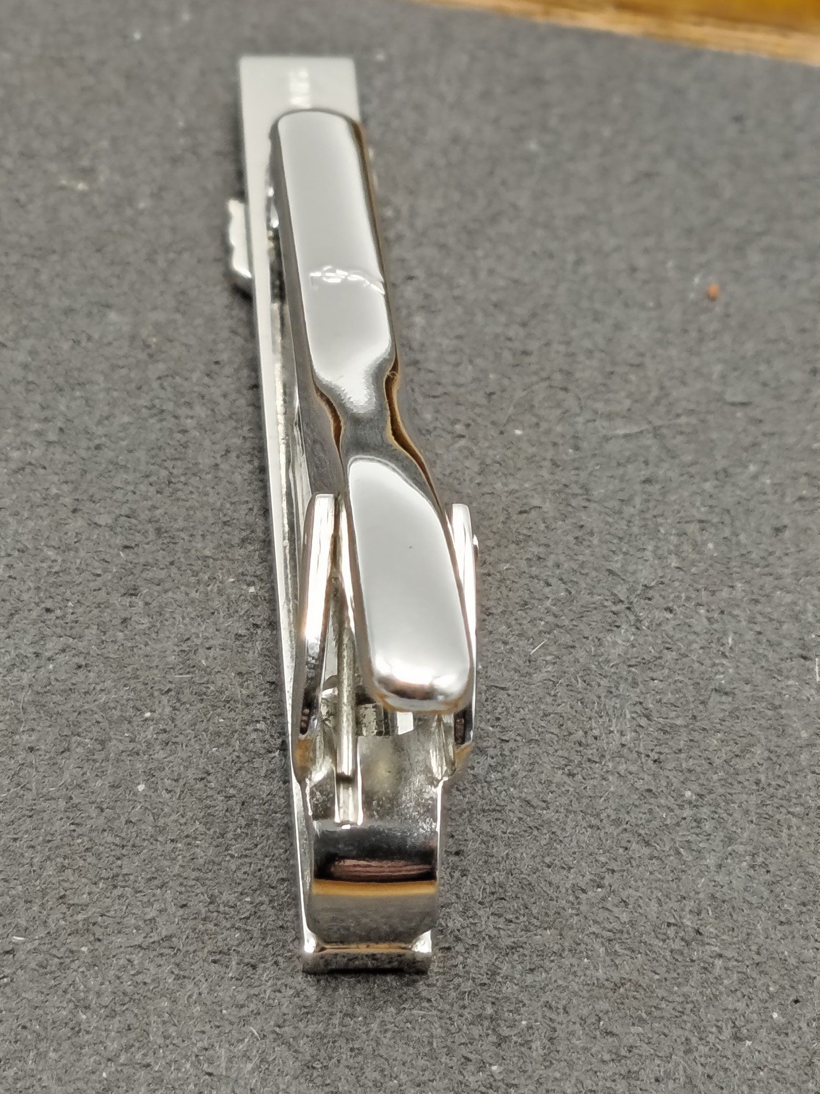Yves Saint Laurent Men Silver & Gold Tie Clip with Box image 8