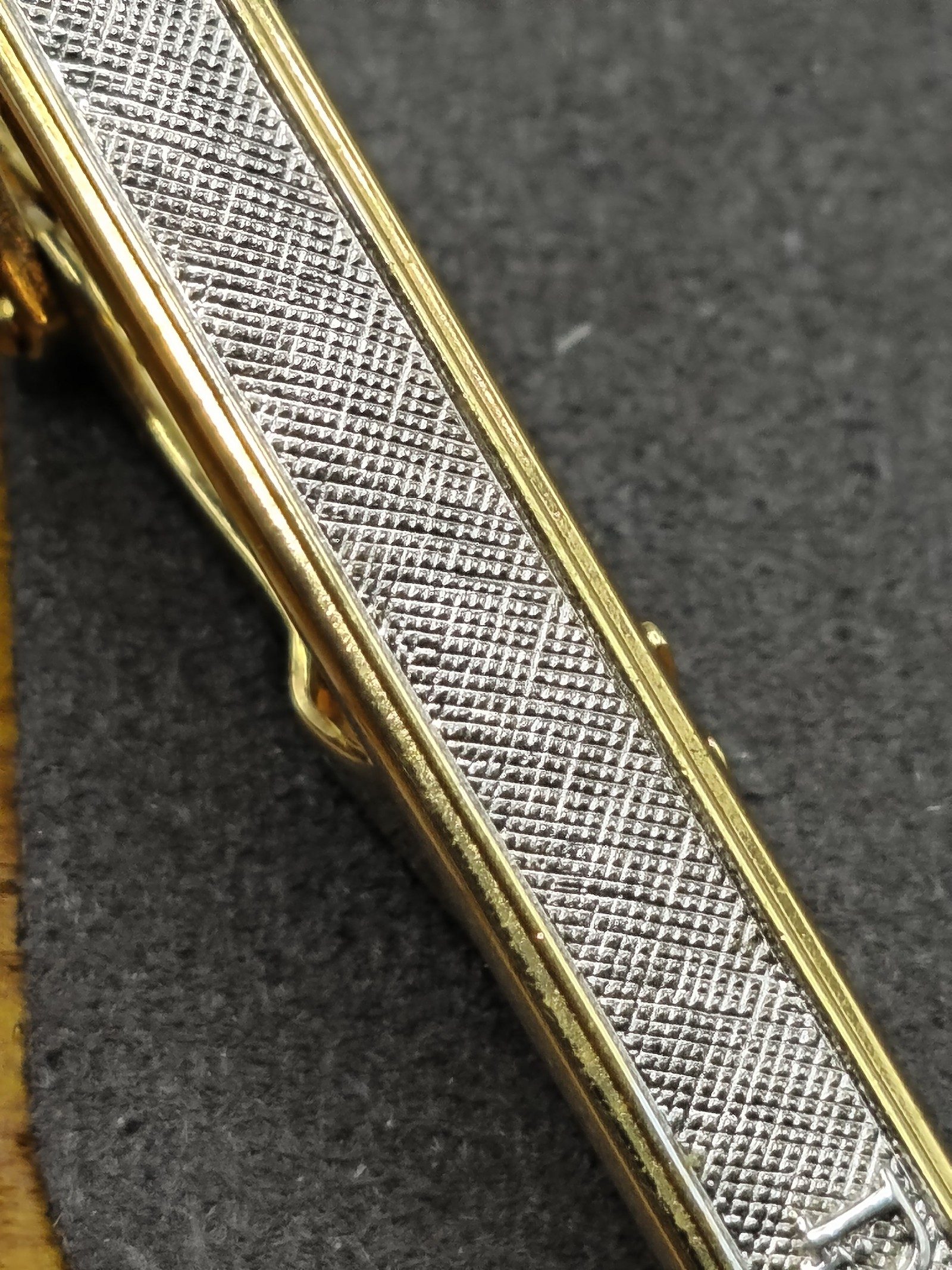 Christian Dior Men Gold & Silver Tone Tie Clip with Box Other image 6