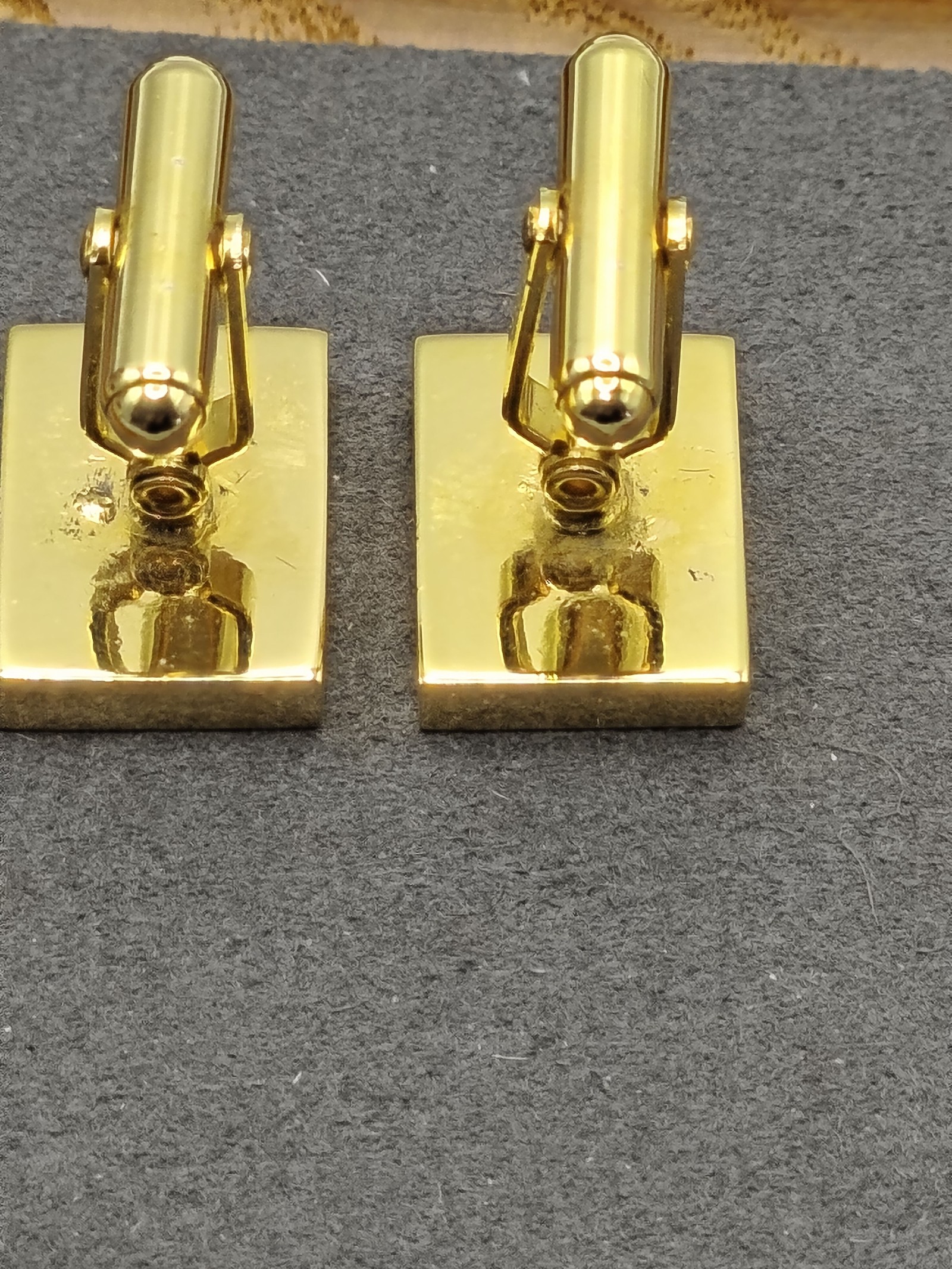 Christian Dior Gold Plated Logo Cufflinks with Presentation Box Other image 10