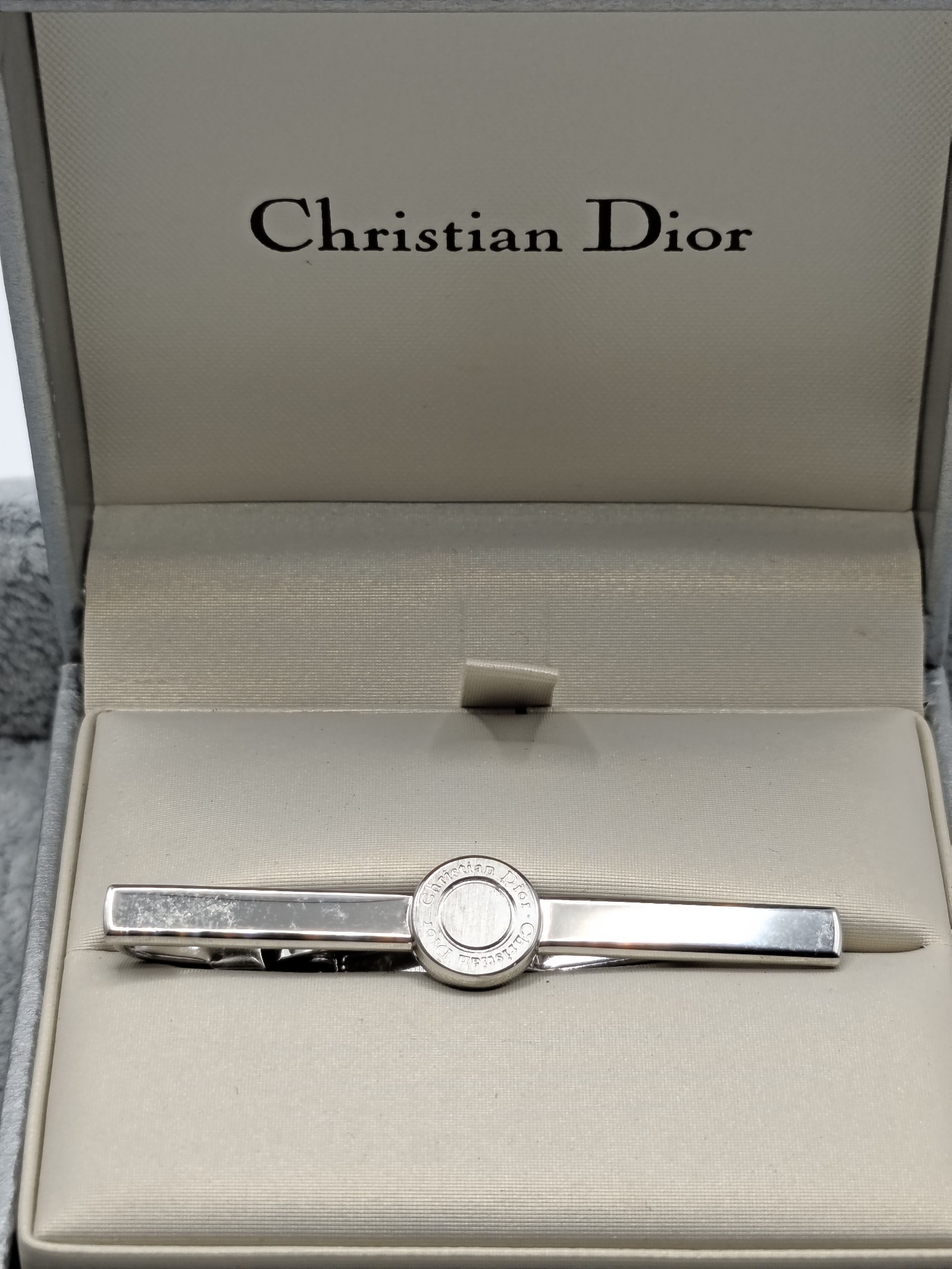 Christian Dior Silver tone Tie Clip with Box Other image 2
