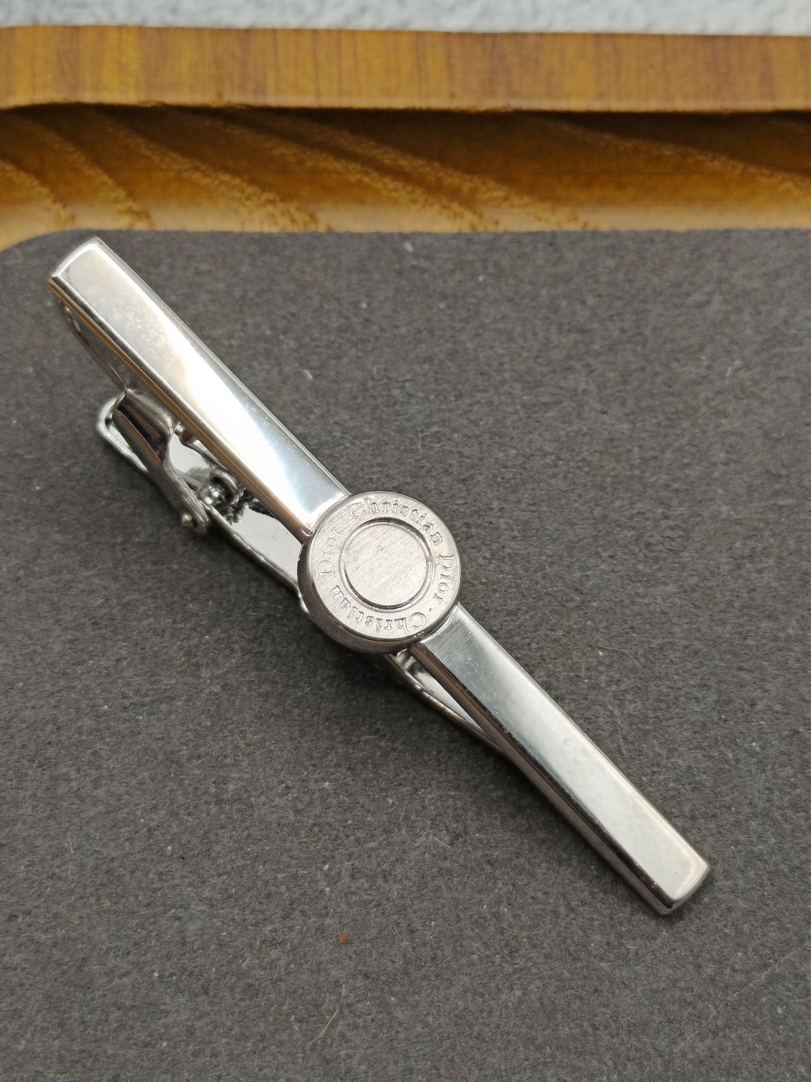 Christian Dior Silver tone Tie Clip with Box Other image 5