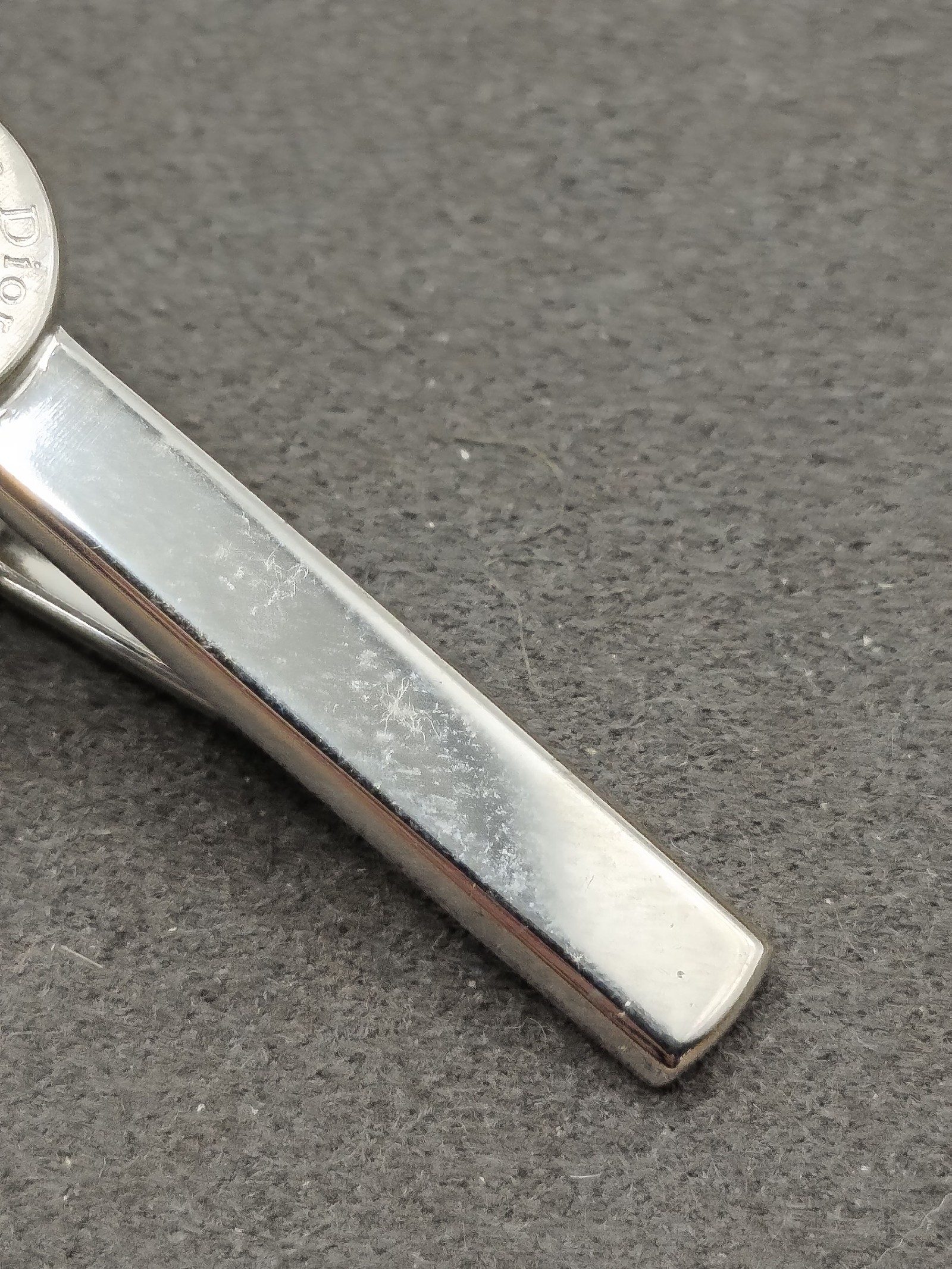 Christian Dior Silver tone Tie Clip with Box Other image 6